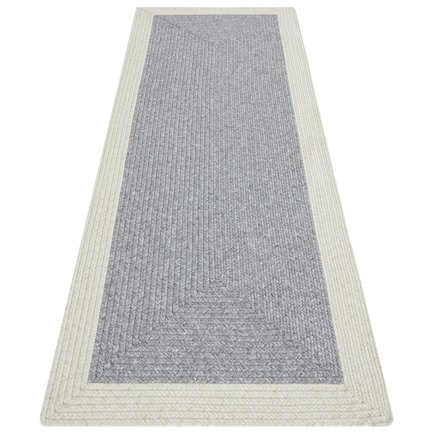 Tapis de couloir aspect jute Gris et Crème – STUDIO DECO