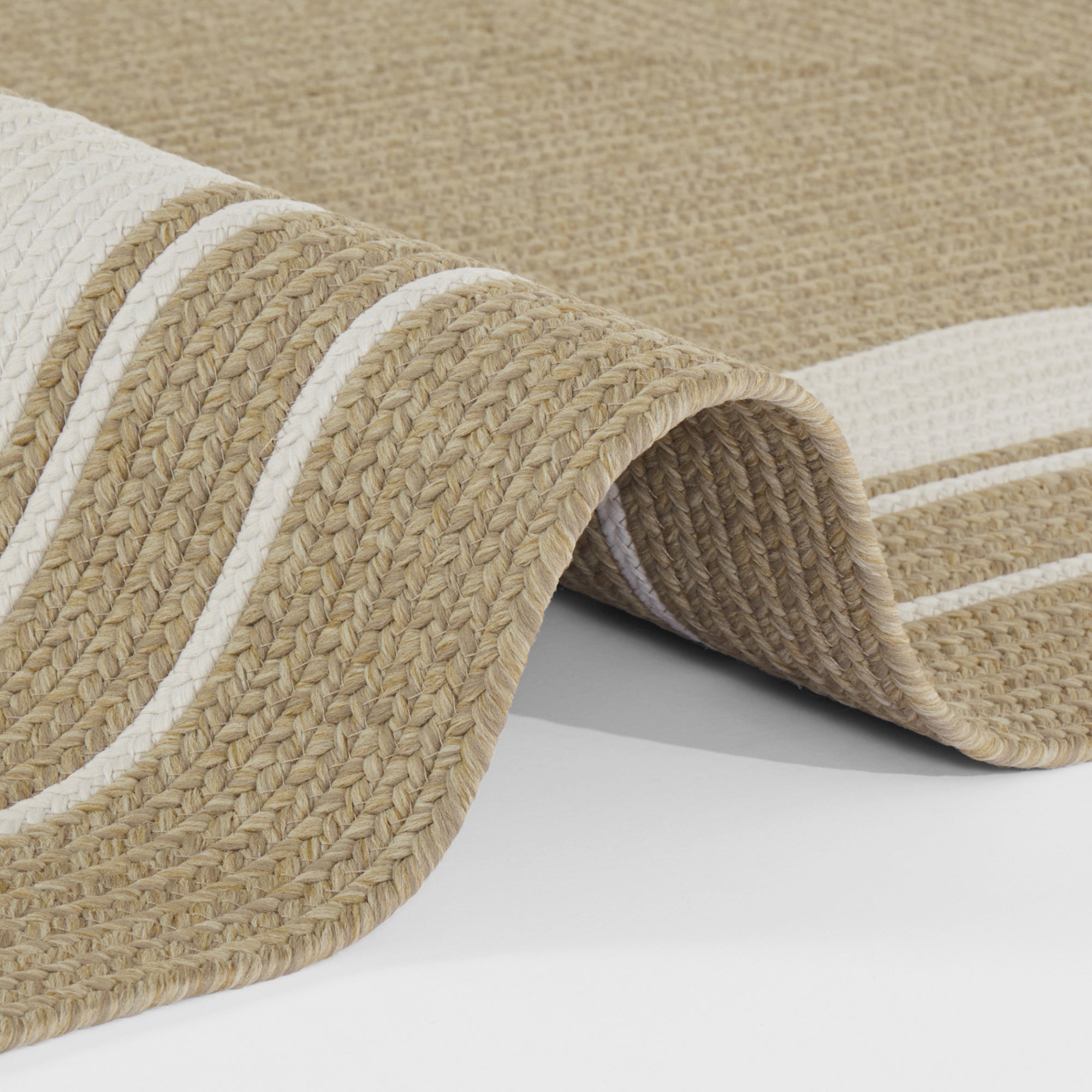 Tapis d'extérieur aspect jute ZADO Beige et Crème – STUDIO DECO