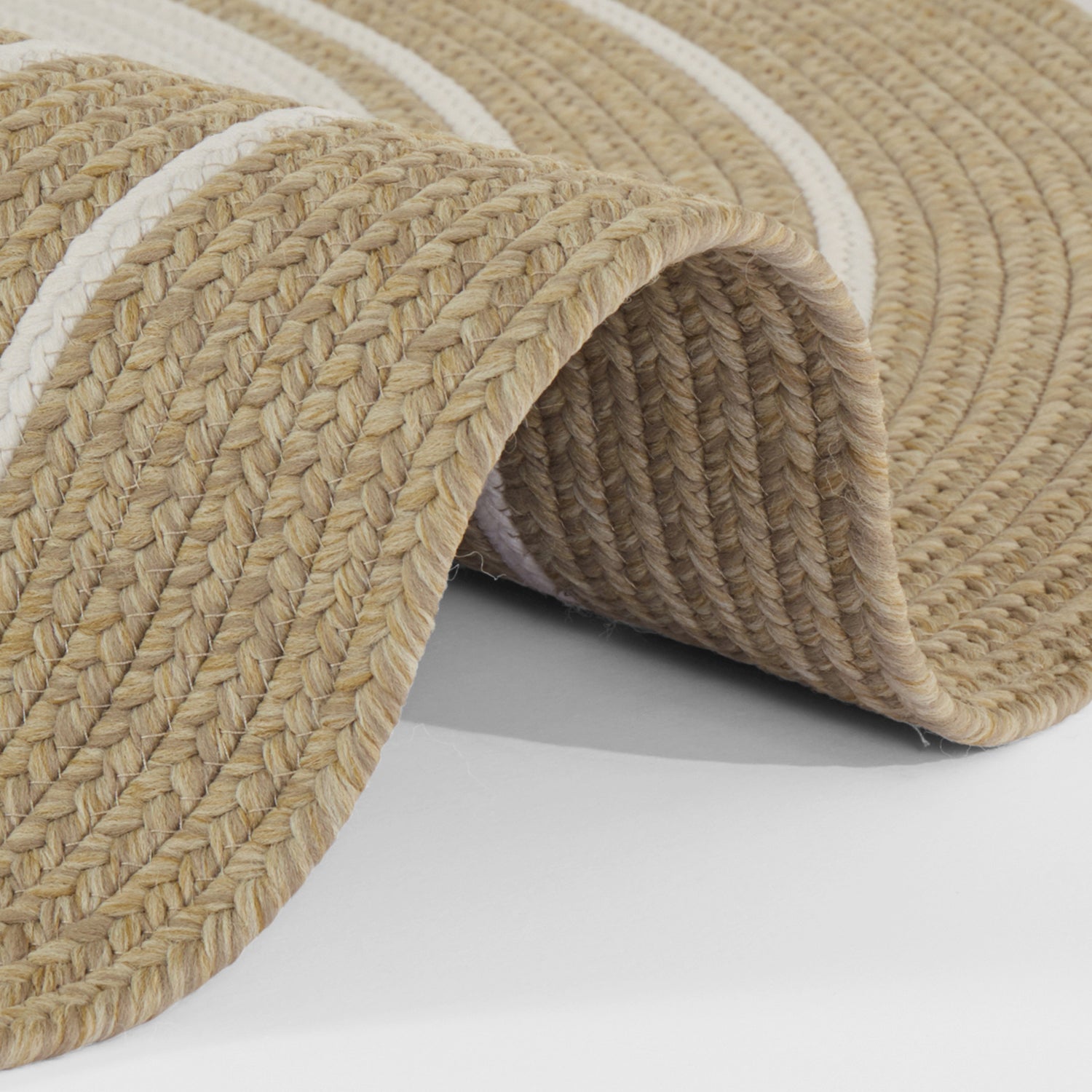 Tapis Rond aspect jute Beige et Crème – STUDIO DECO