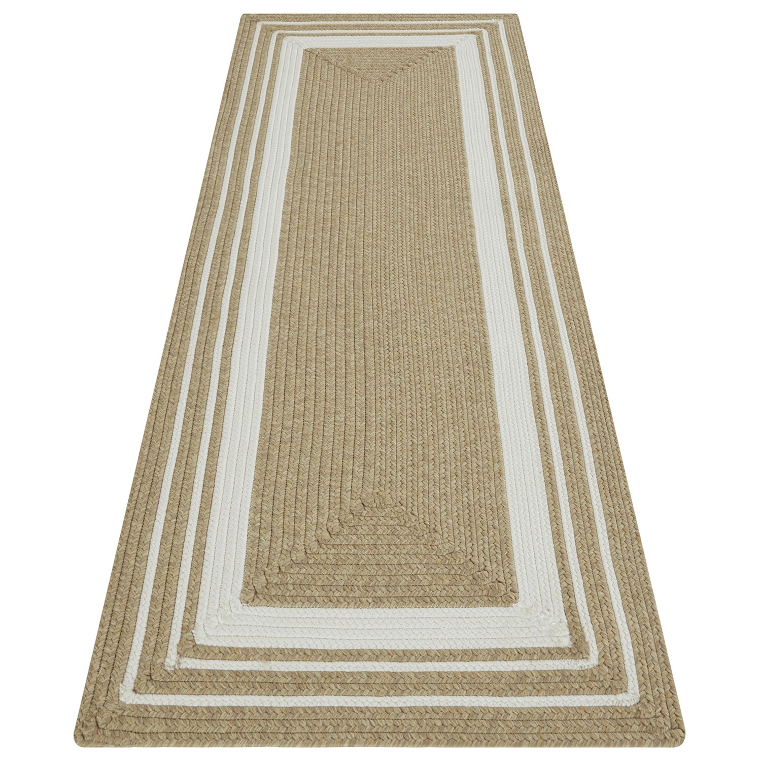 Tapis de couloir aspect jute Beige et Crème – STUDIO DECO