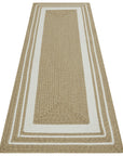 Tapis de couloir aspect jute Beige et Crème – STUDIO DECO