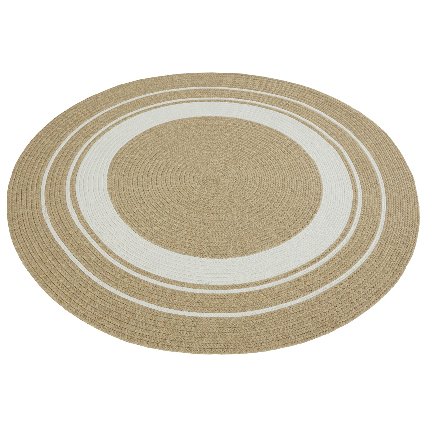 Tapis Rond aspect jute Beige et Crème – STUDIO DECO