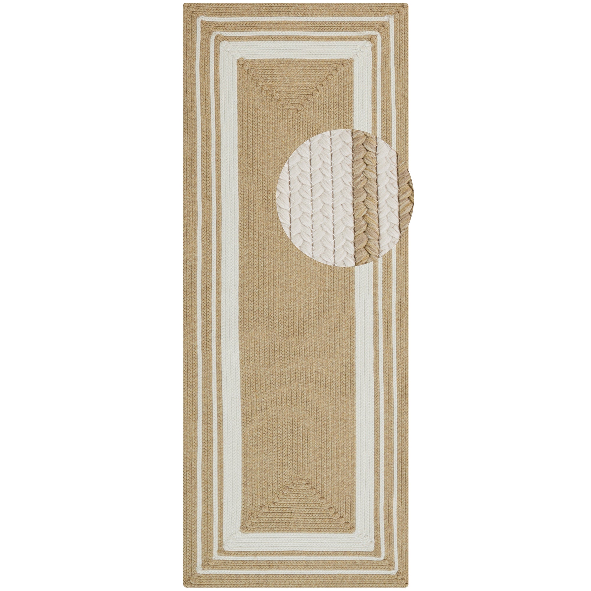 Tapis d'extérieur aspect jute ZADO Beige et Crème – STUDIO DECO