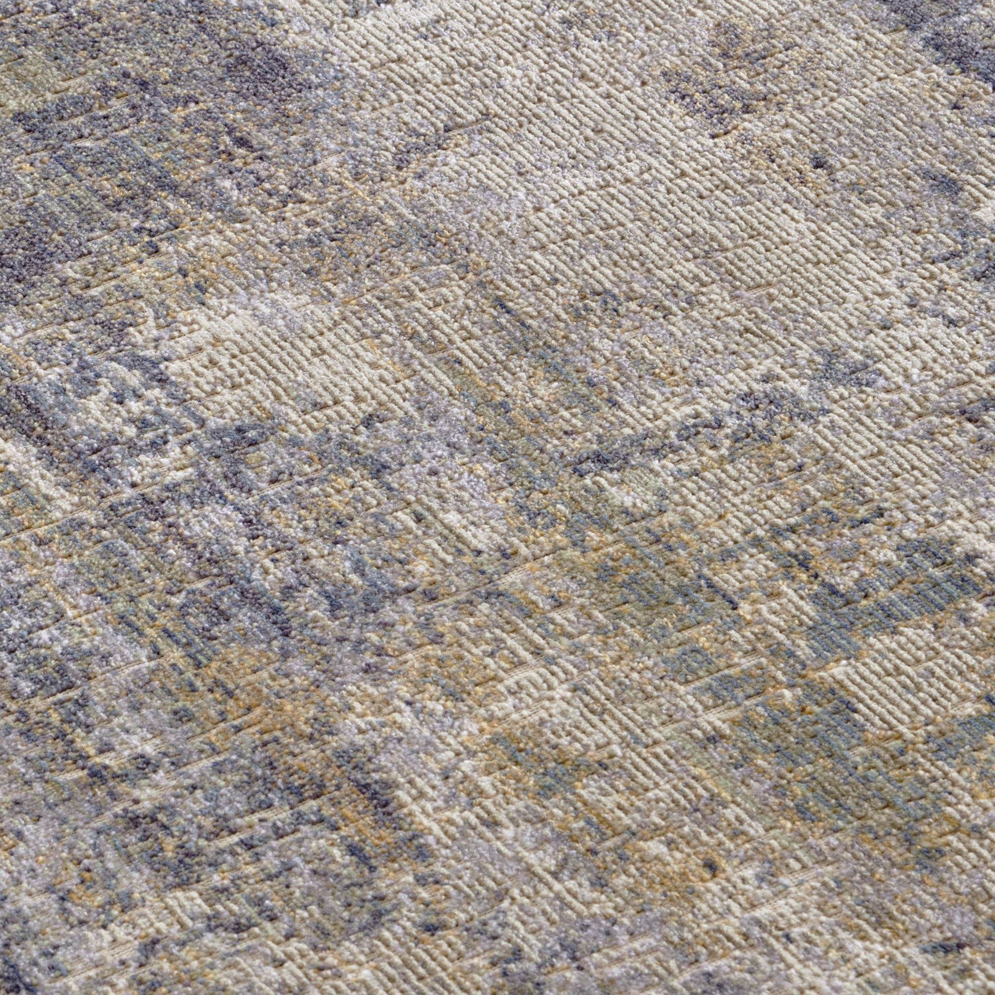 Tapis à poils ras abstrait Gizeh Crème et Bleu – STUDIO DECO