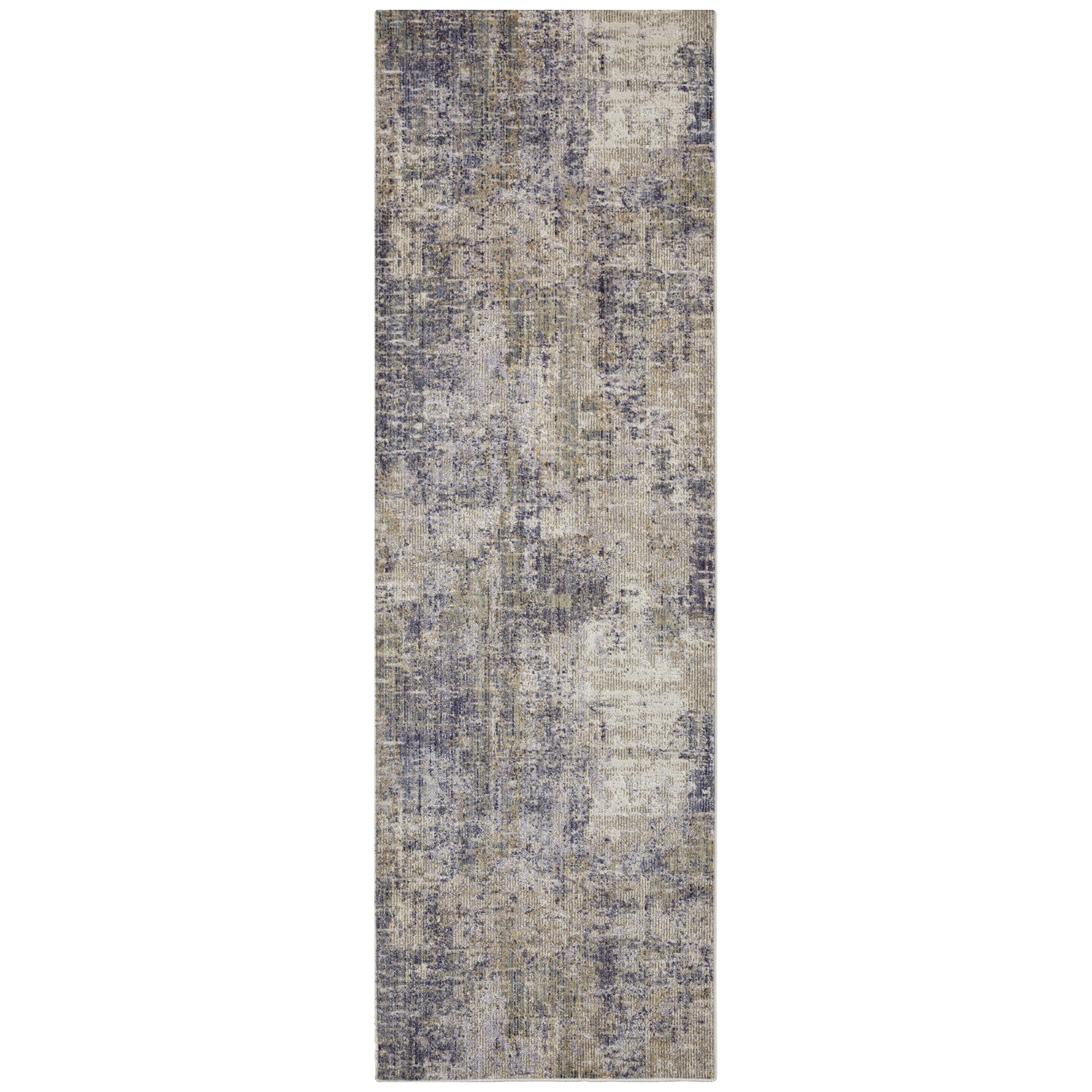 Tapis à poils ras abstrait Gizeh Crème et Bleu – STUDIO DECO