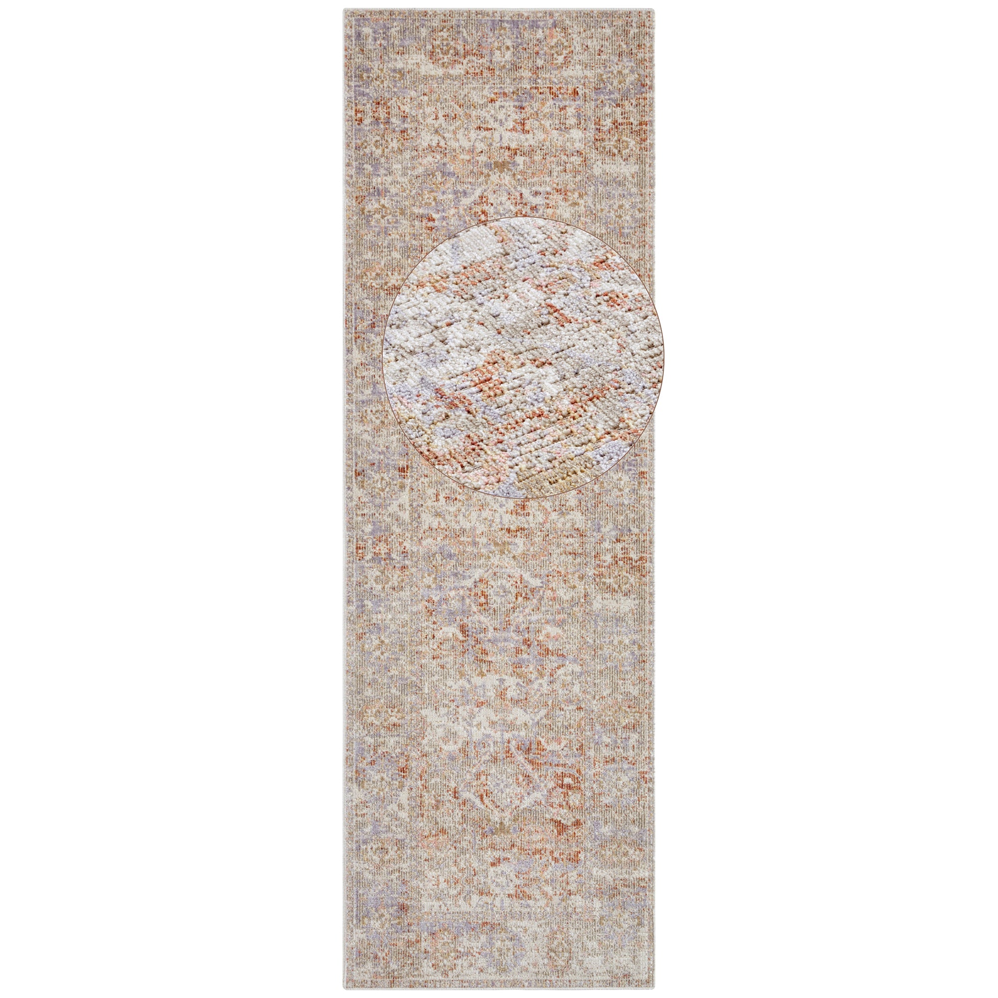 Tapis à poils ras oriental Said Crème et Terra – STUDIO DECO