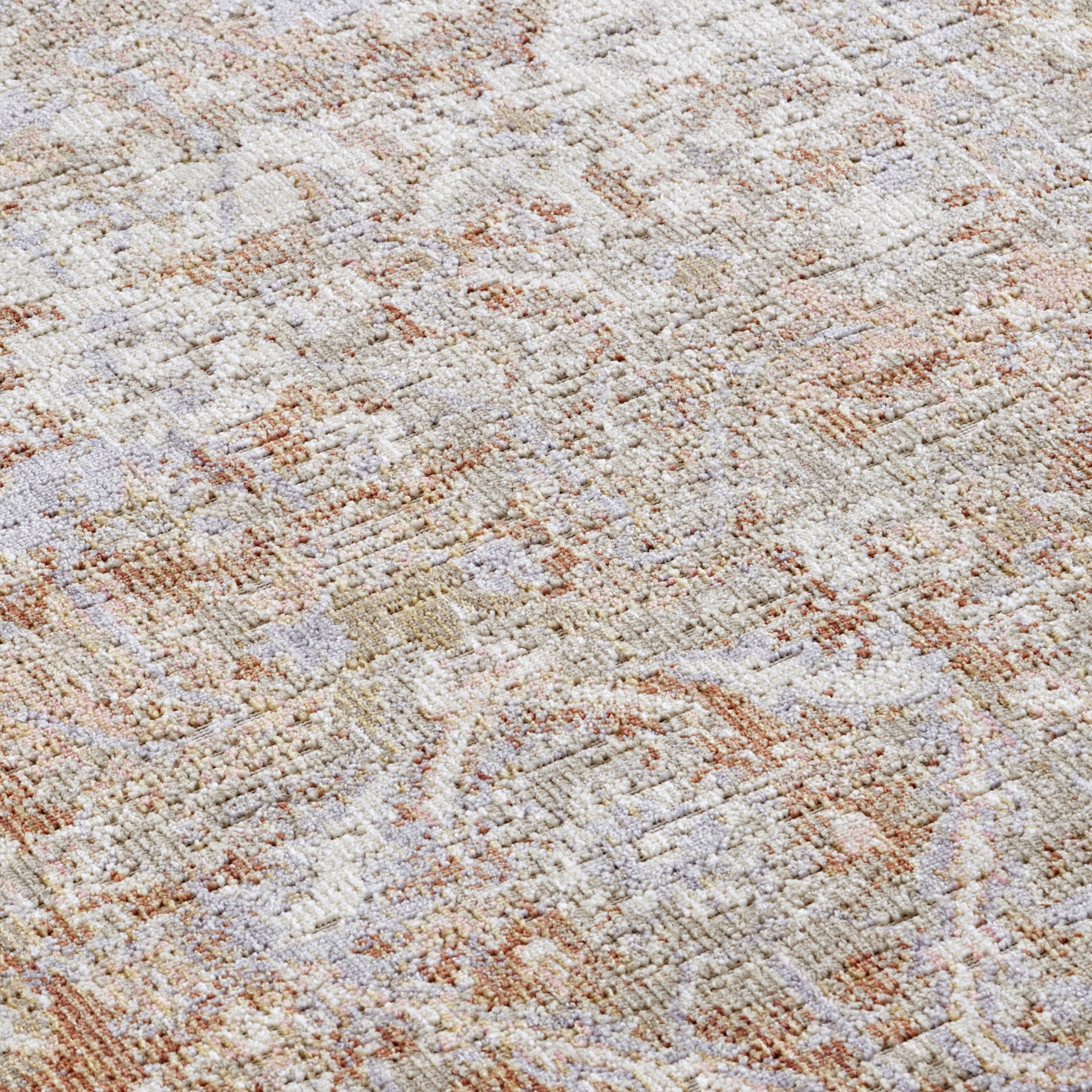 Tapis à poils ras oriental Said Crème et Terra – STUDIO DECO