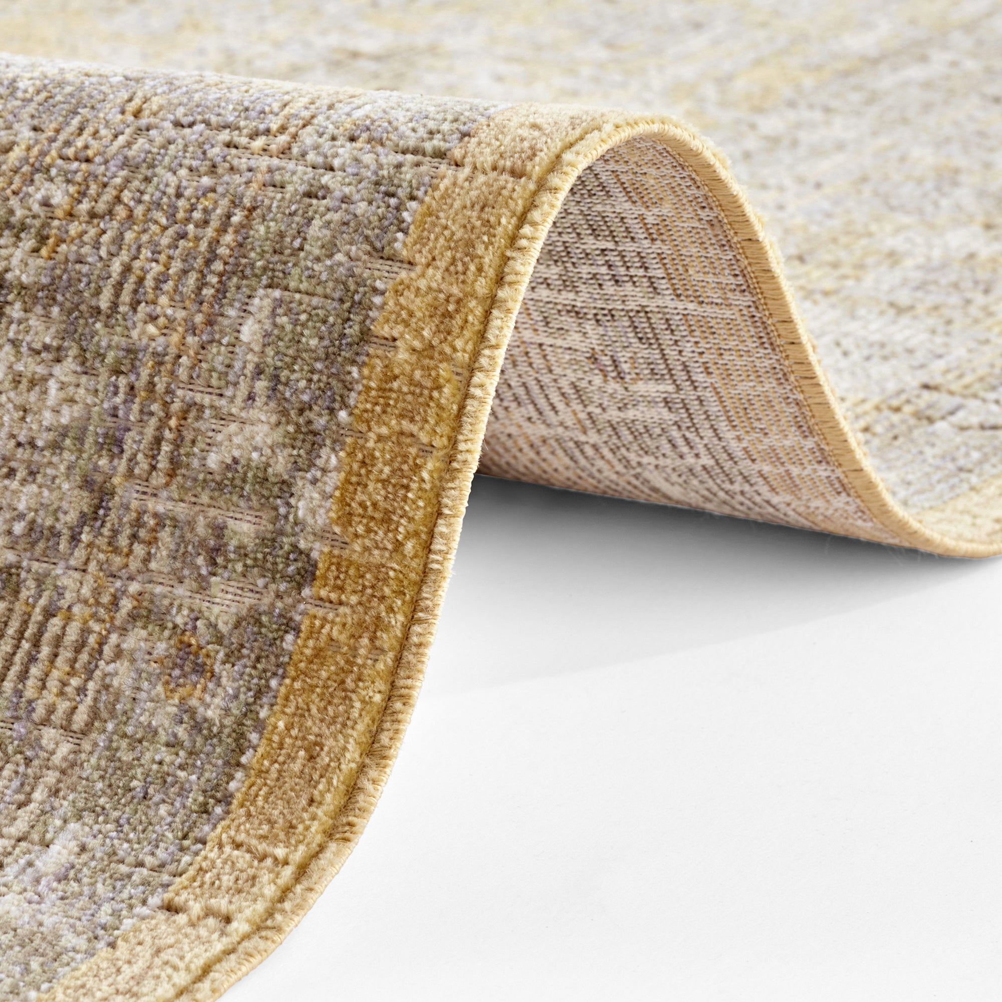 Tapis à poils ras oriental Louxor Doré – STUDIO DECO