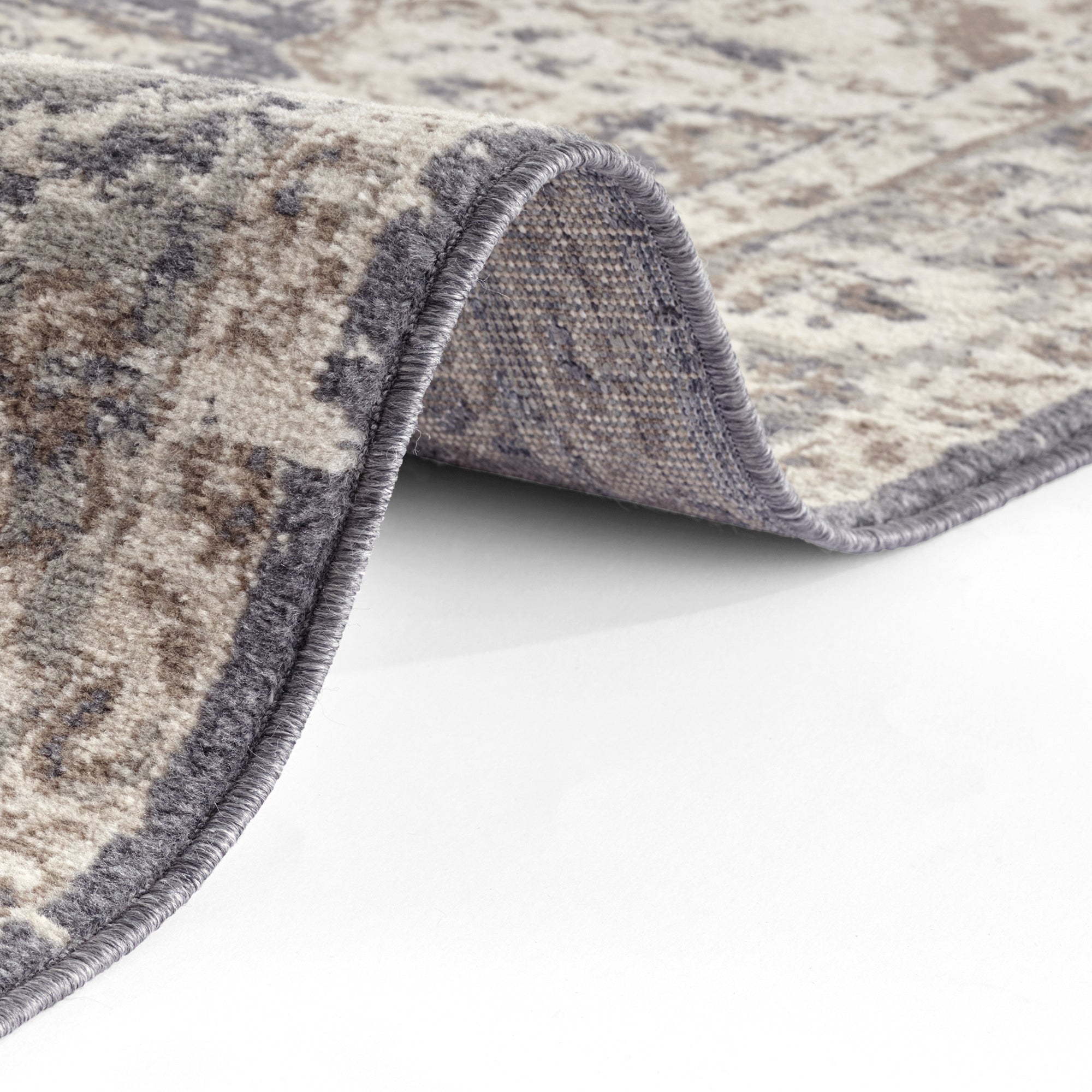 Tapis Vintage Oriental RANIA Crème et Bleu – STUDIO DECO