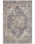 Tapis Vintage Oriental RANIA Crème et Bleu – STUDIO DECO
