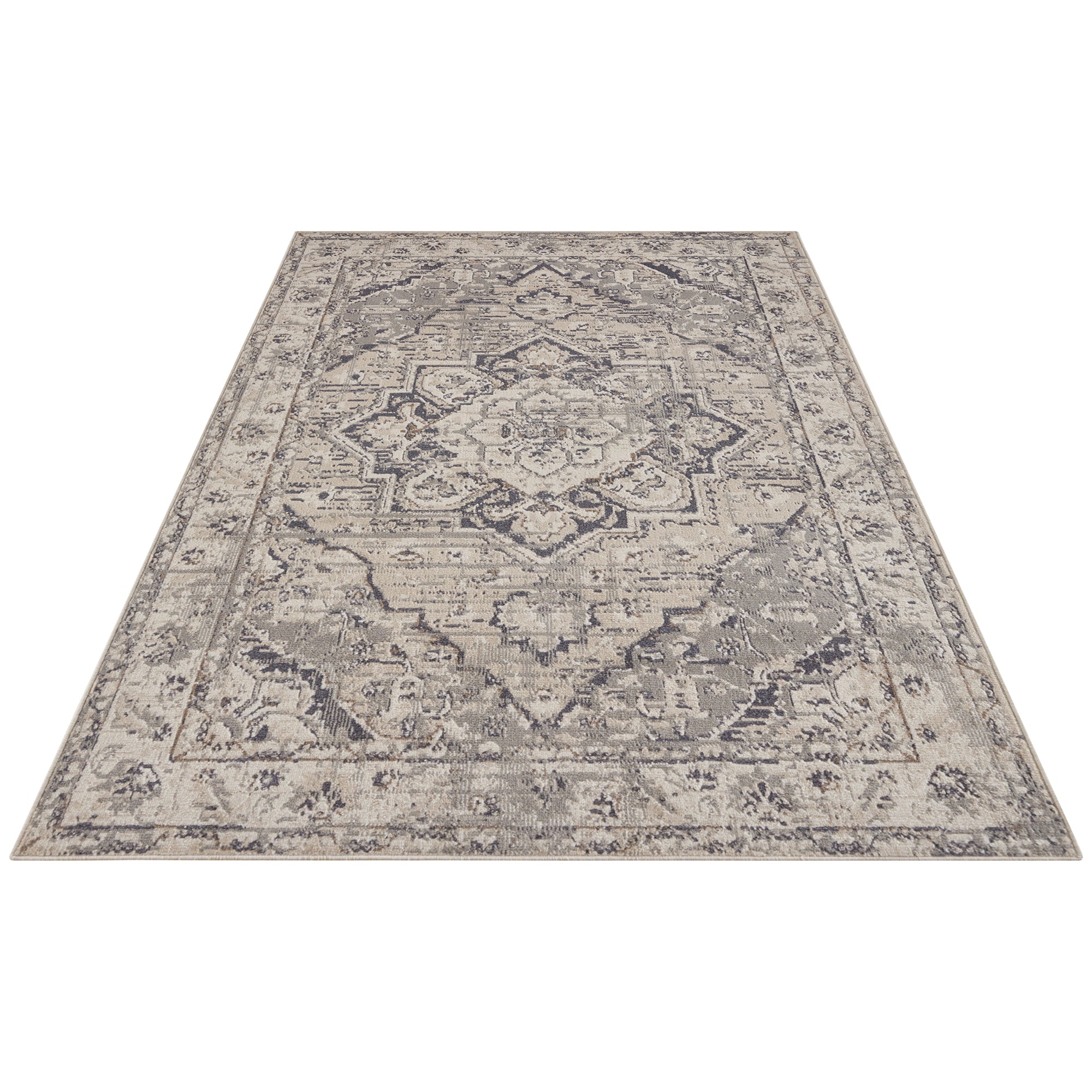 Tapis Vintage Oriental RANIA Crème et Gris – STUDIO DECO