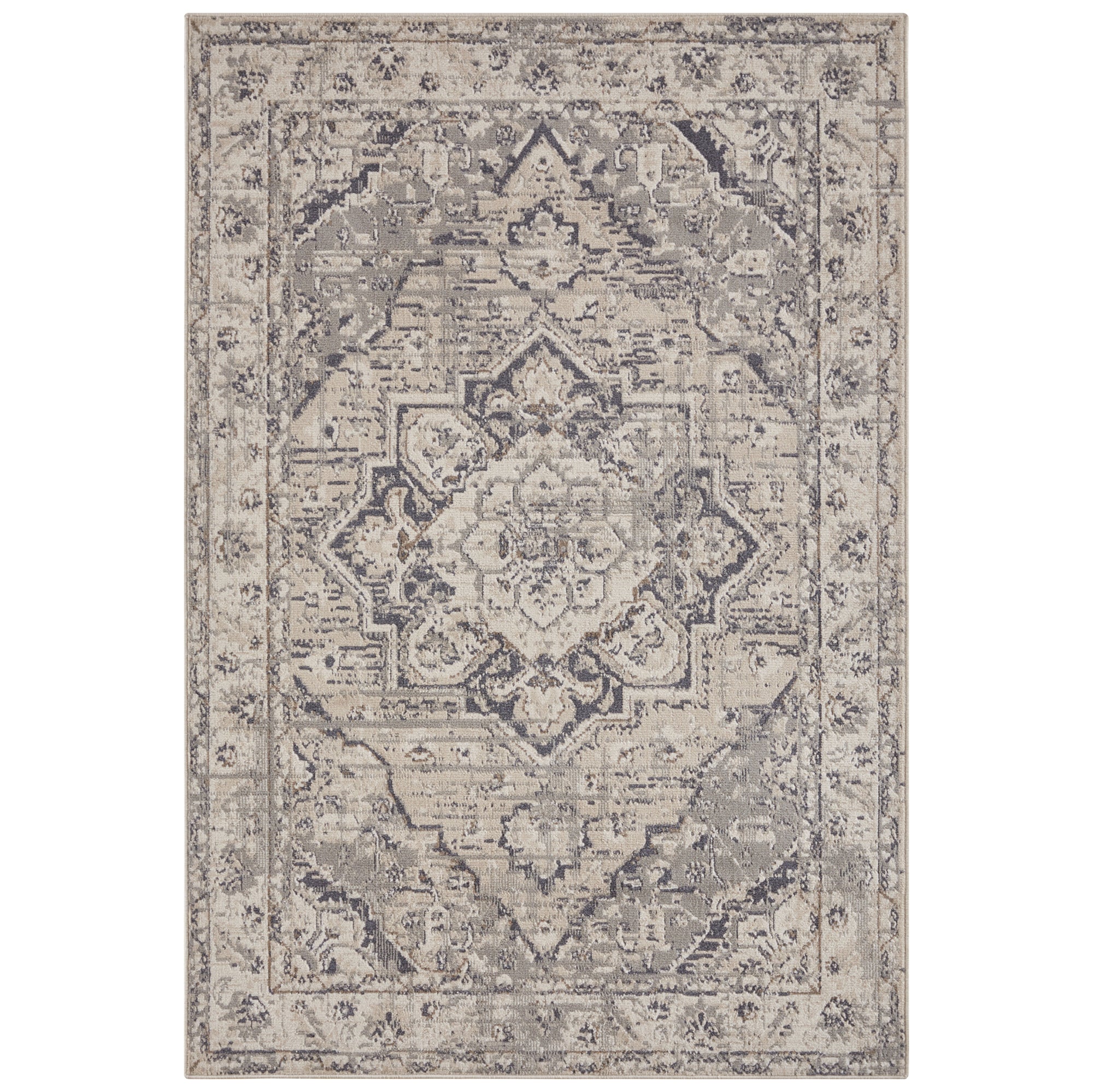 Tapis Vintage Oriental RANIA Crème et Gris – STUDIO DECO
