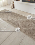 Tapis de couloir Vintage Oriental RANIA Beige et Marron – STUDIO DECO
