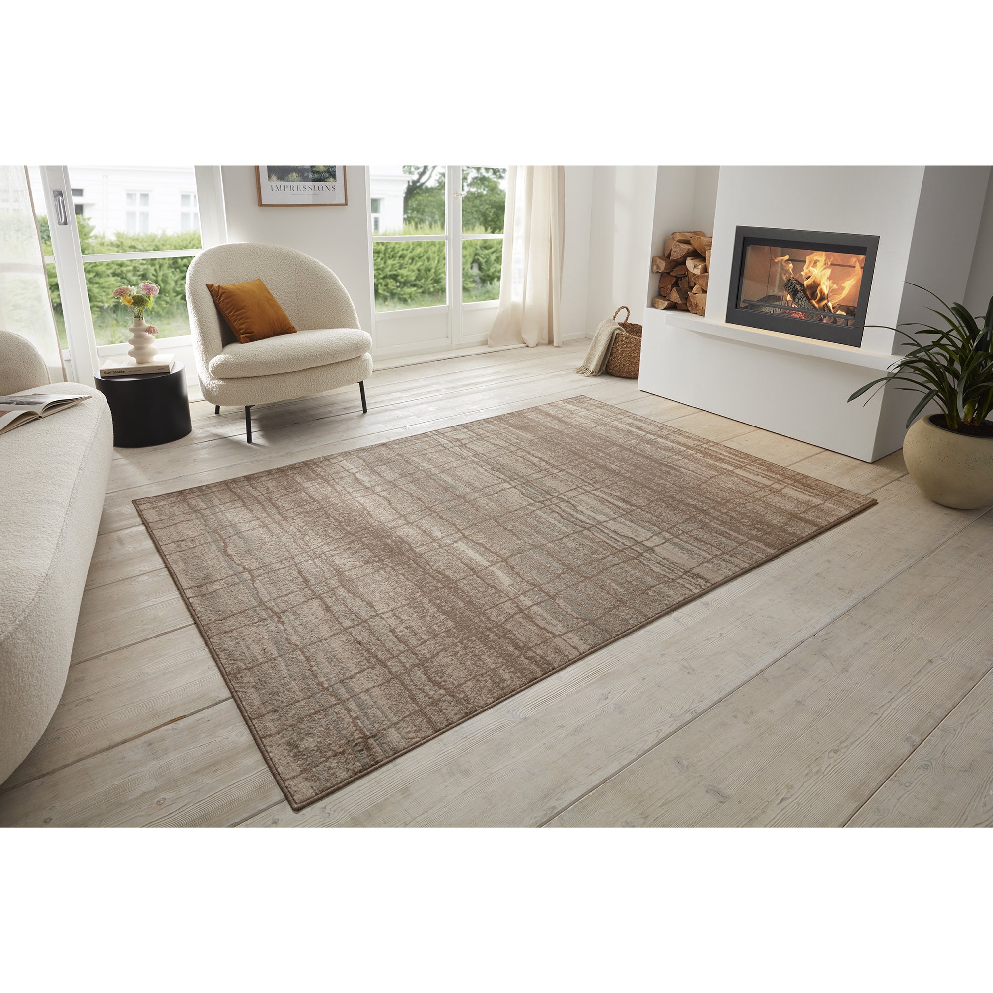 Tapis Designer Vintage GRID - Marron – STUDIO DECO
