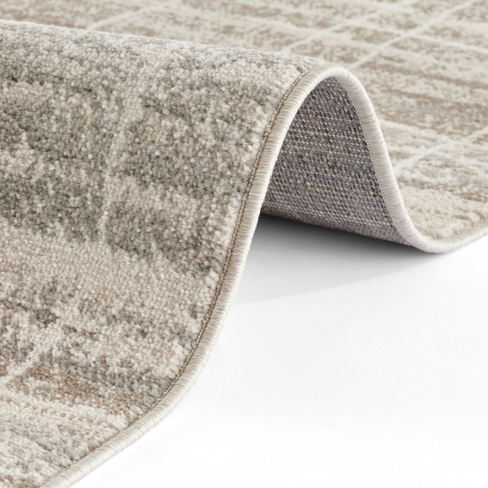 Tapis Designer Vintage GRID Crème – STUDIO DECO