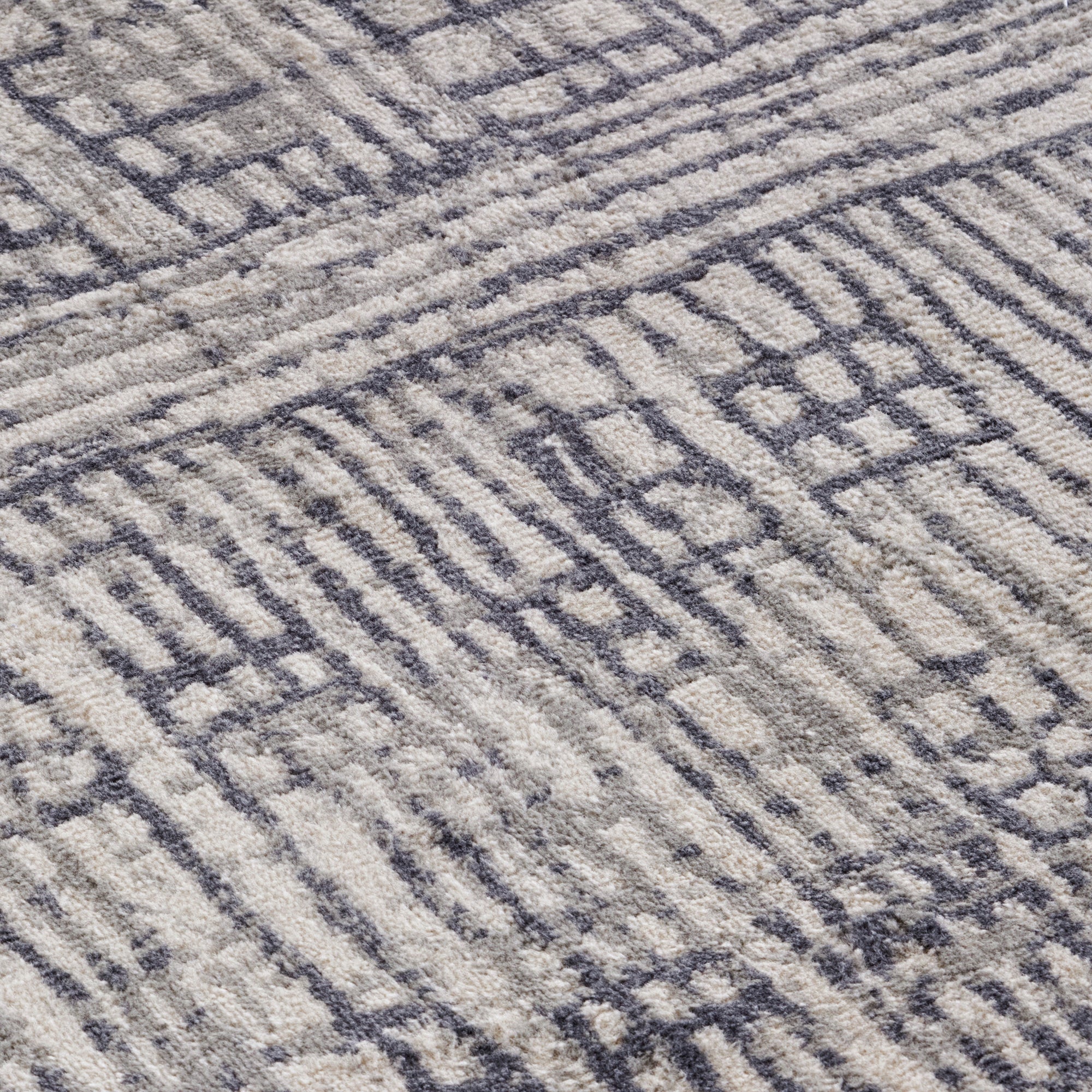 Tapis de couloir Designer Vintage FLUX - Gris – STUDIO DECO