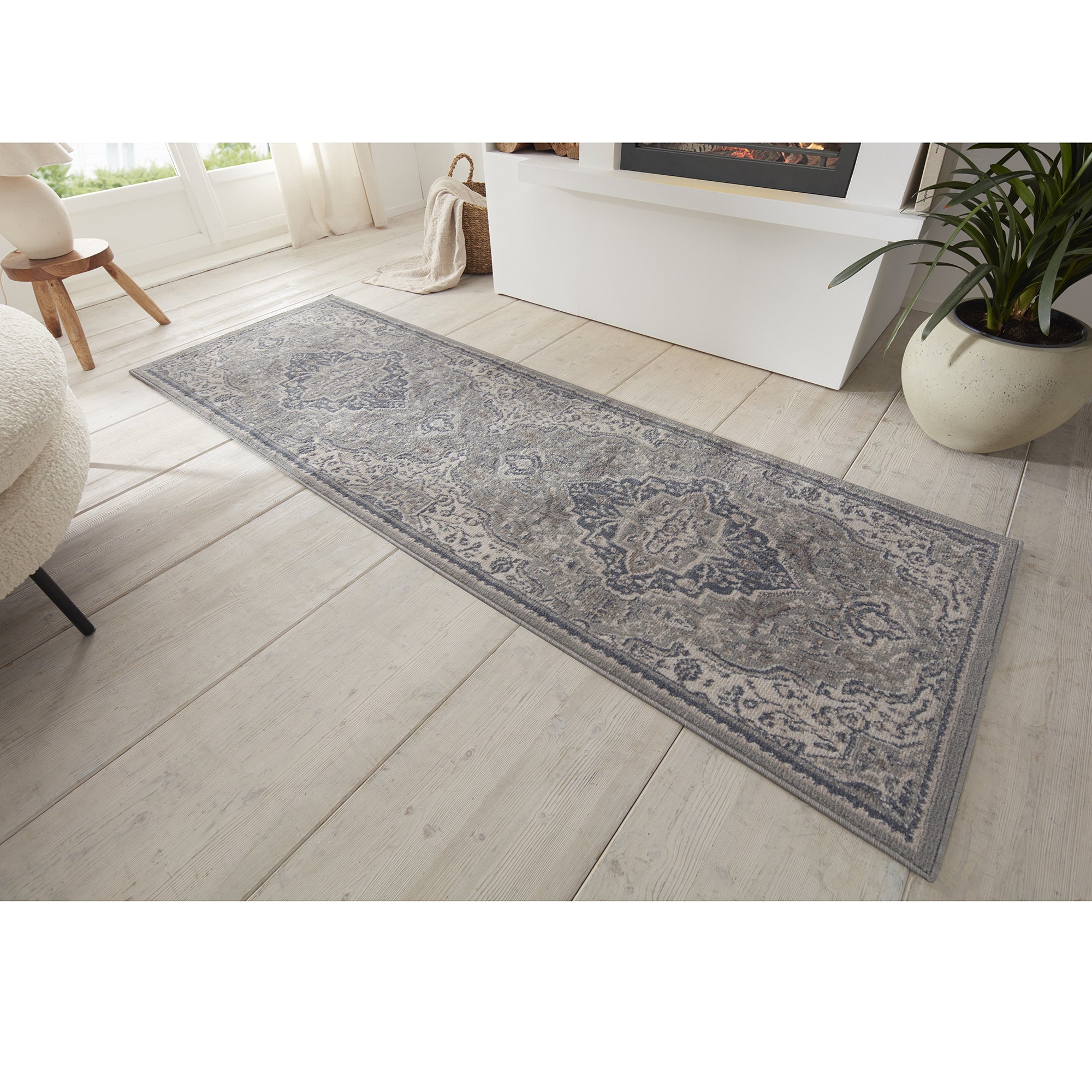 Tapis Vintage Oriental SAFIA Gris et Crème – STUDIO DECO