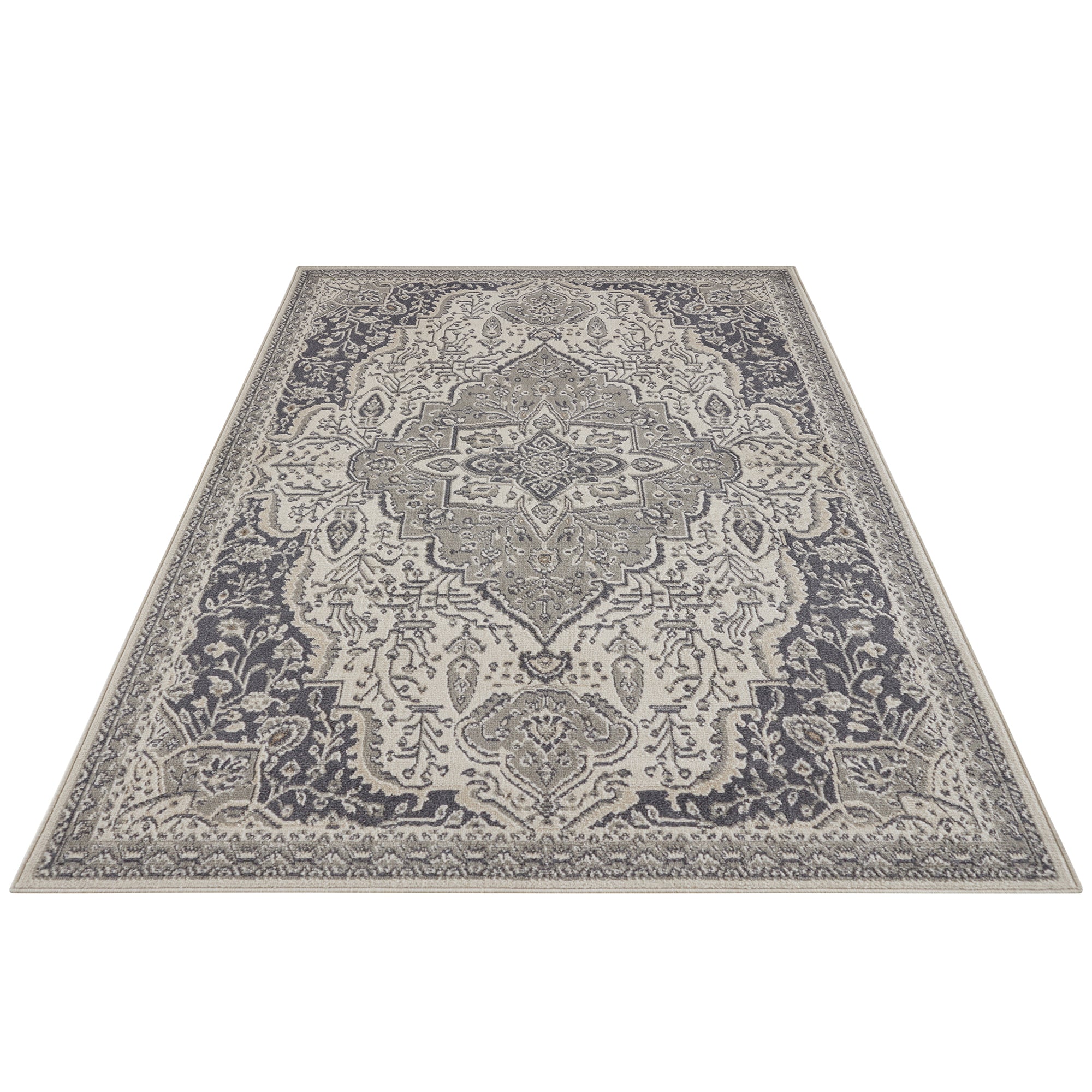 Tapis Vintage Oriental SAFIA Crème et Gris – STUDIO DECO
