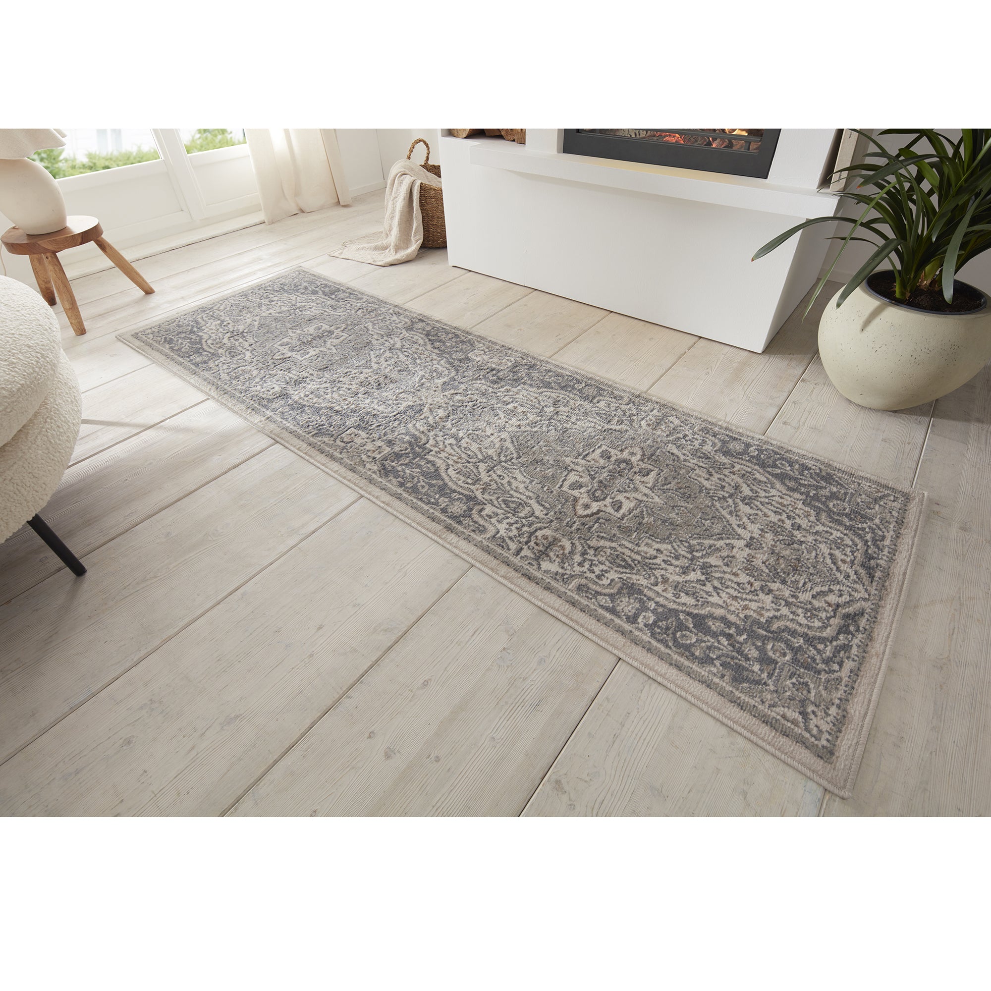 Tapis Vintage Oriental SAFIA Crème et Gris – STUDIO DECO