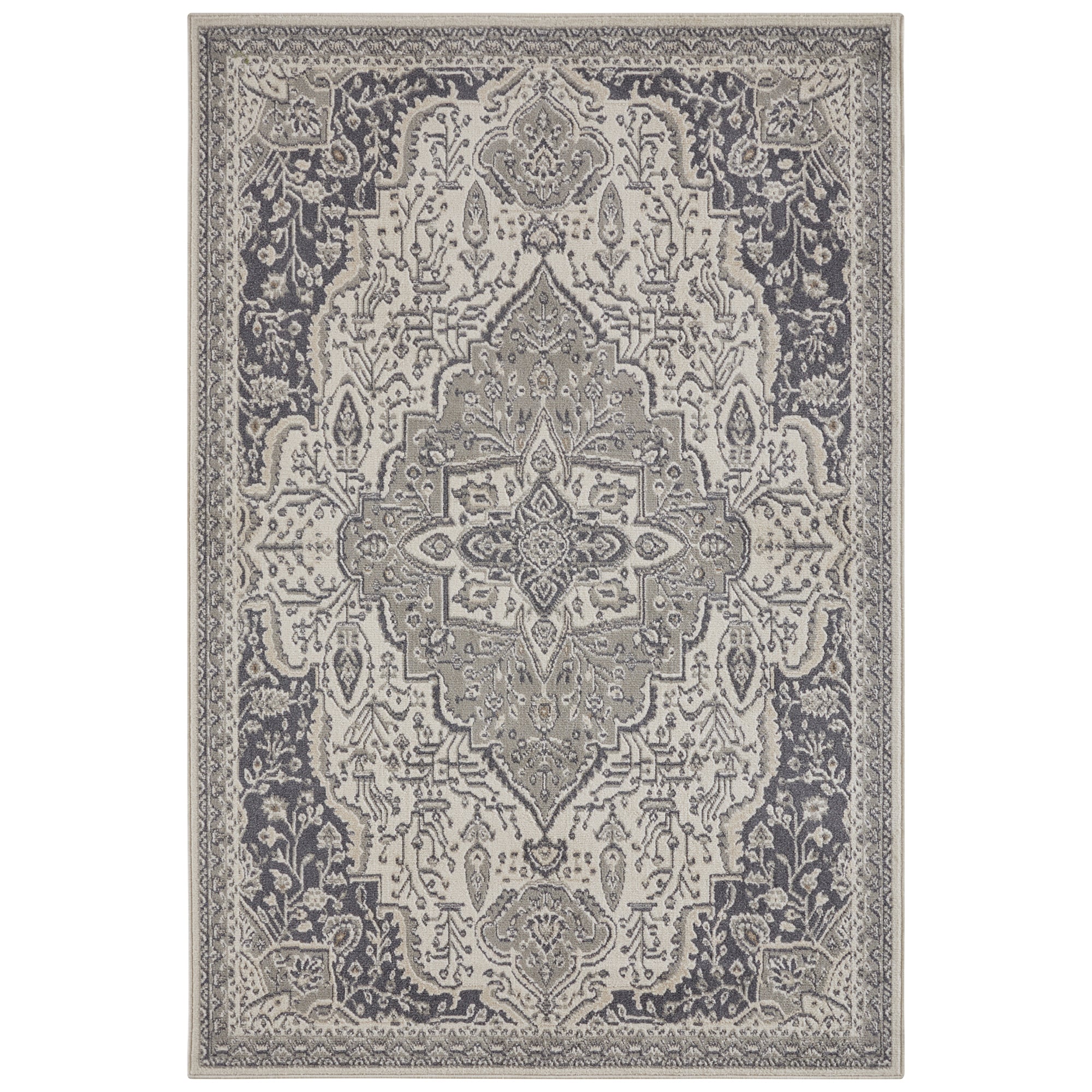 Tapis Vintage Oriental SAFIA Crème et Gris – STUDIO DECO