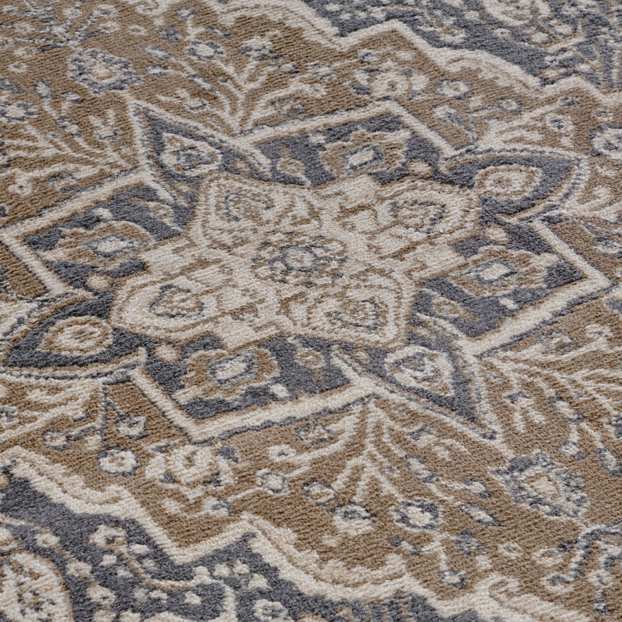 Tapis Vintage Oriental SAFIA Marron et Gris – STUDIO DECO