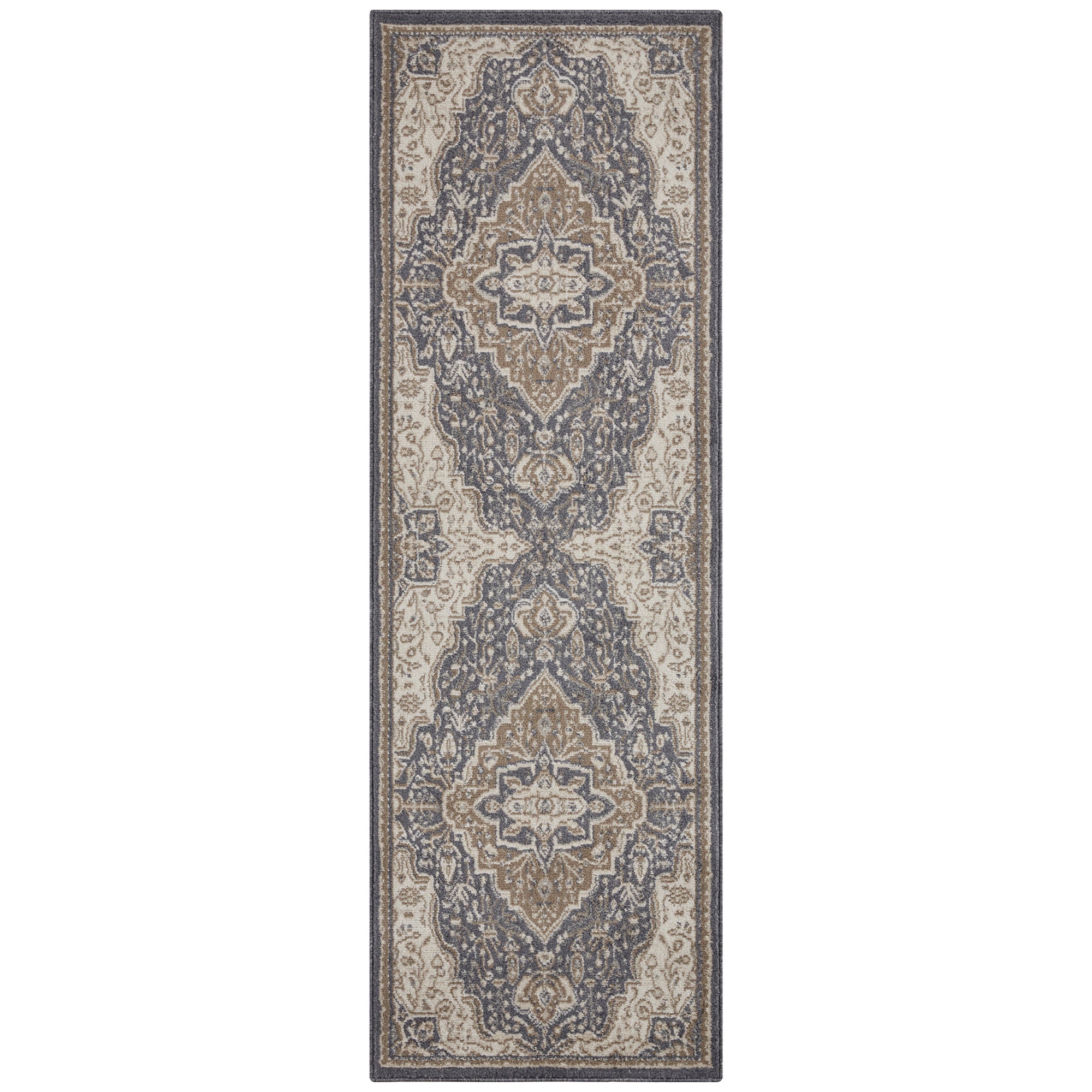 Tapis Vintage Oriental SAFIA Marron et Gris – STUDIO DECO