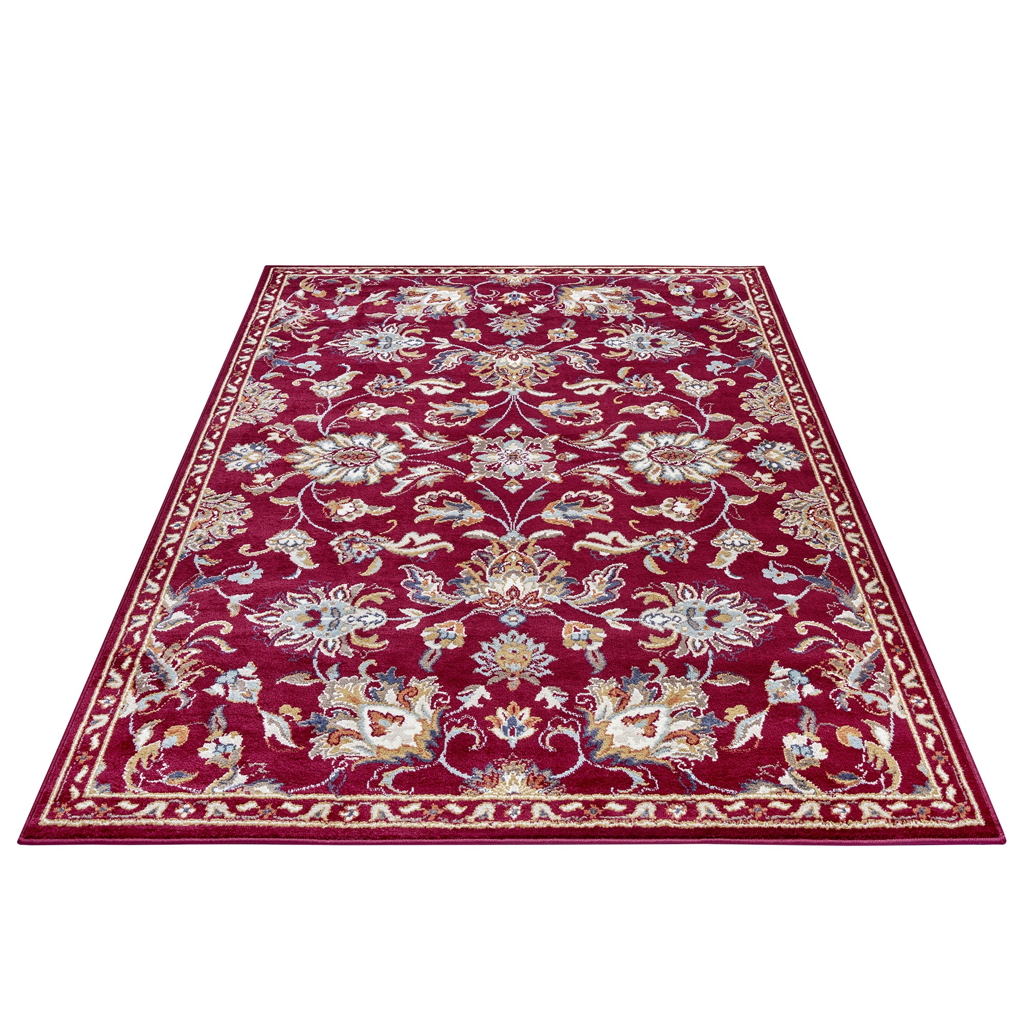Tapis Persan motifs Fleuris KASHAN - Rouge – STUDIO DECO