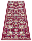 Tapis de couloir Persan motifs Fleuris KASHAN - Rouge – STUDIO DECO