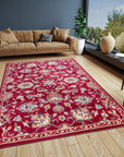 Tapis Persan motifs Fleuris KASHAN - Rouge – STUDIO DECO