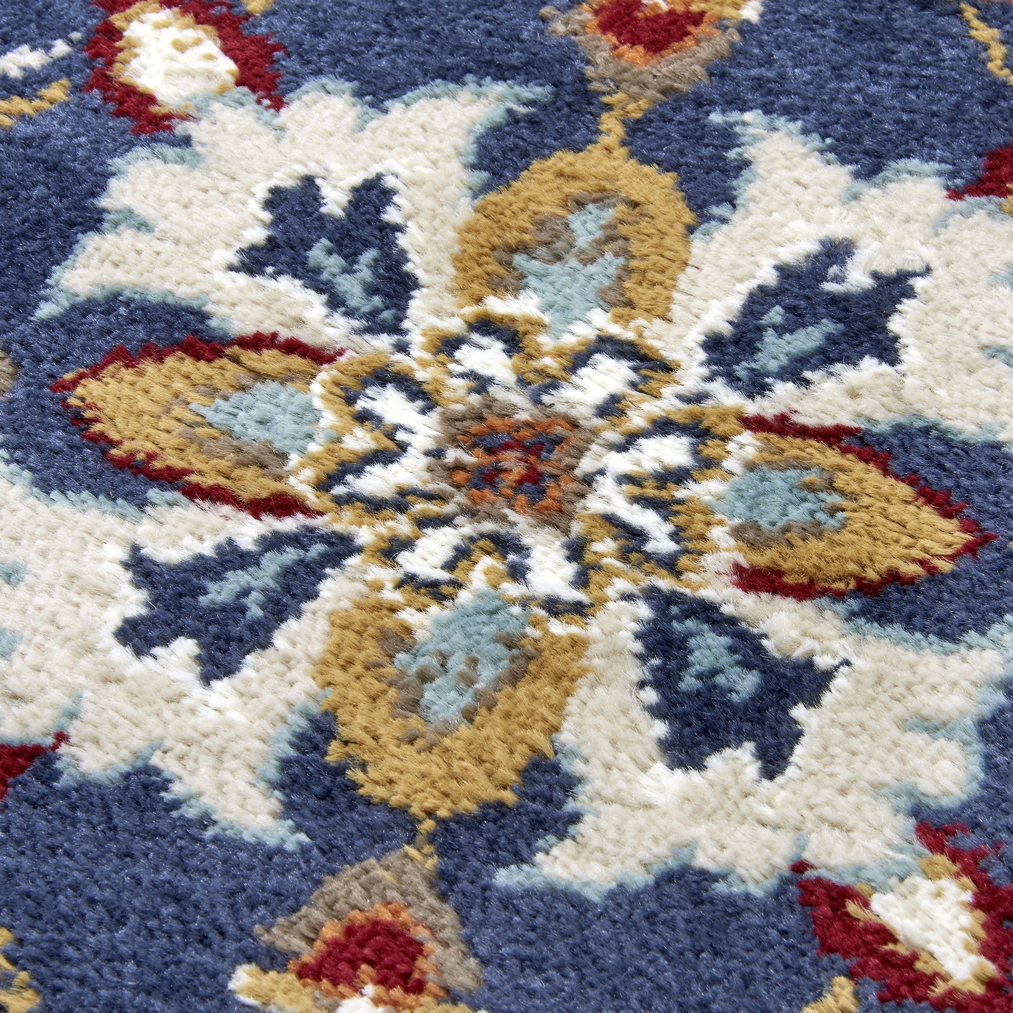 Tapis Persan aux motifs Fleuris KASHAN Bleu – STUDIO DECO