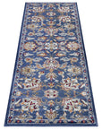 Tapis de couloir Persan motifs Fleuris KASHAN - Bleu – STUDIO DECO