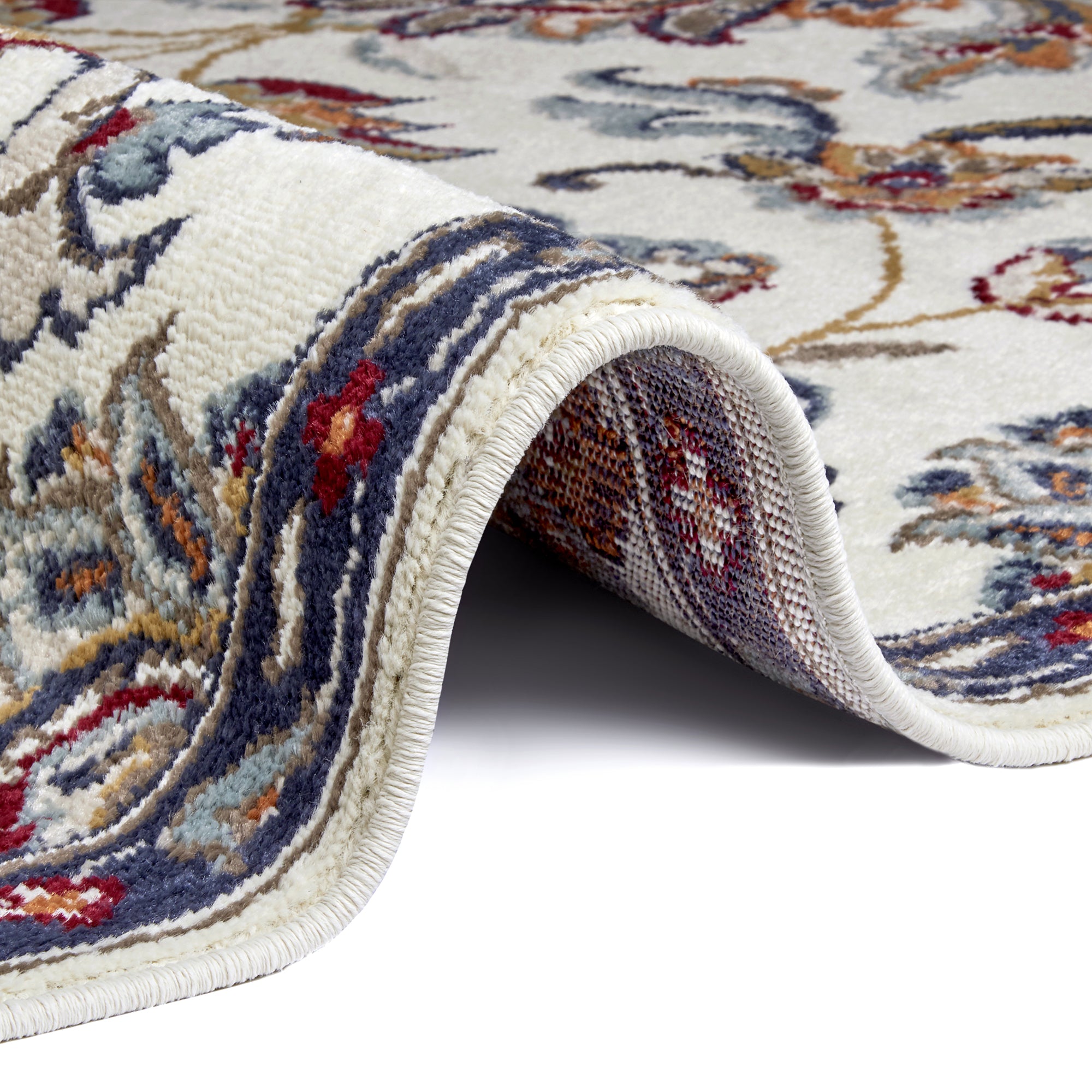 Tapis Persan aux motifs Fleuris KASHAN Crème – STUDIO DECO