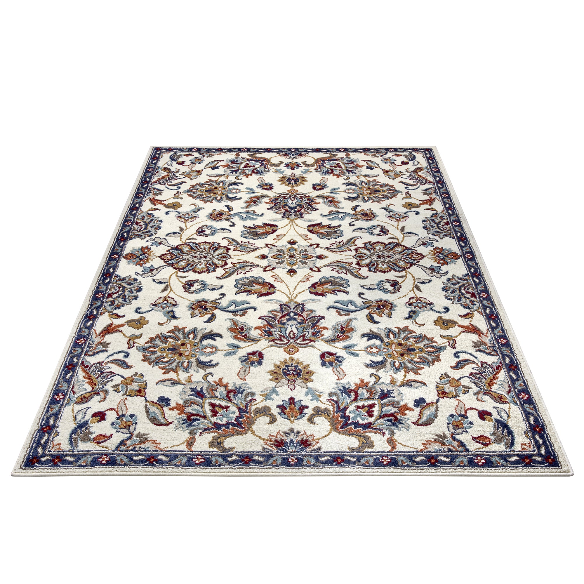 Tapis Persan aux motifs Fleuris KASHAN Crème – STUDIO DECO