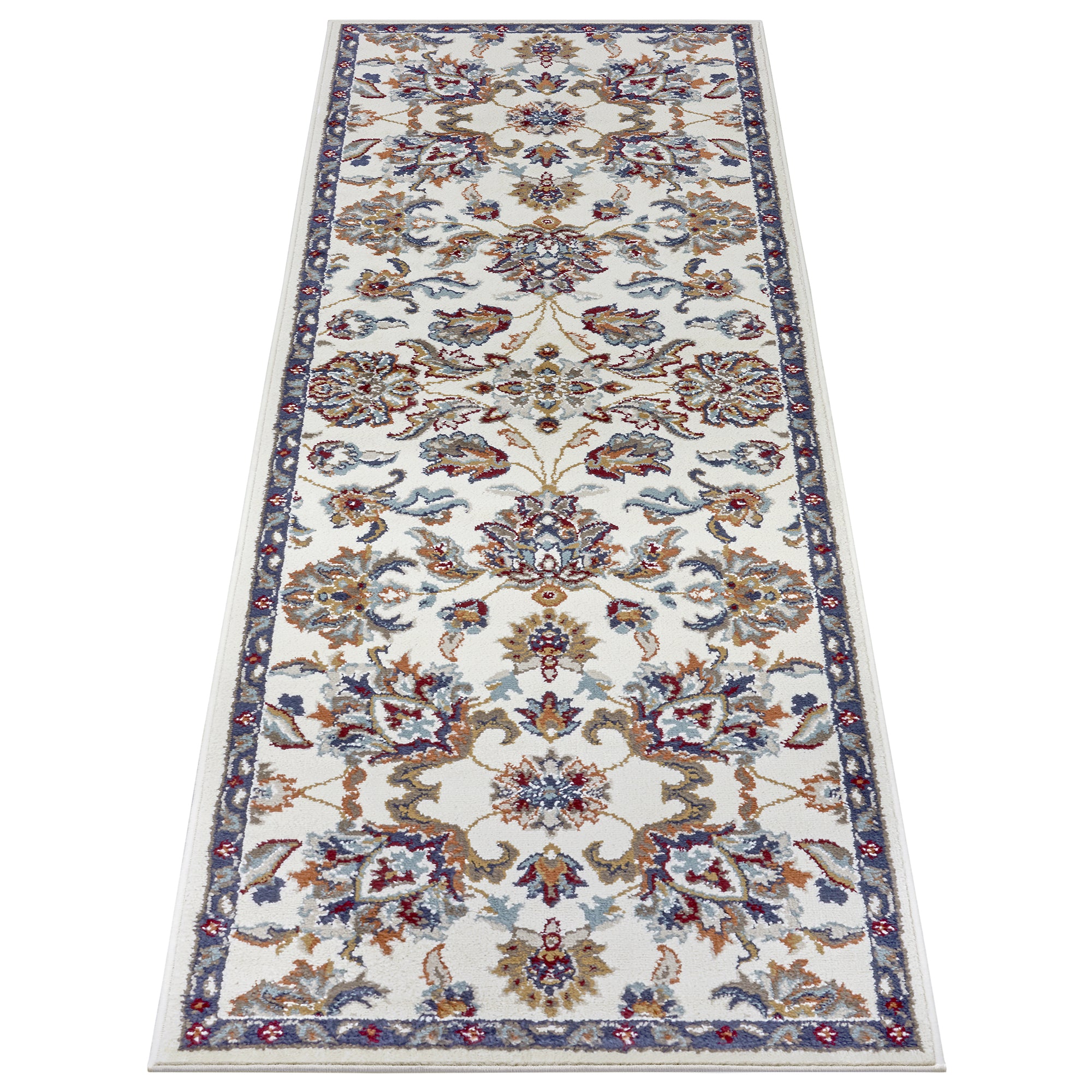 Tapis de couloir Persan motifs Fleuris KASHAN - Crème – STUDIO DECO