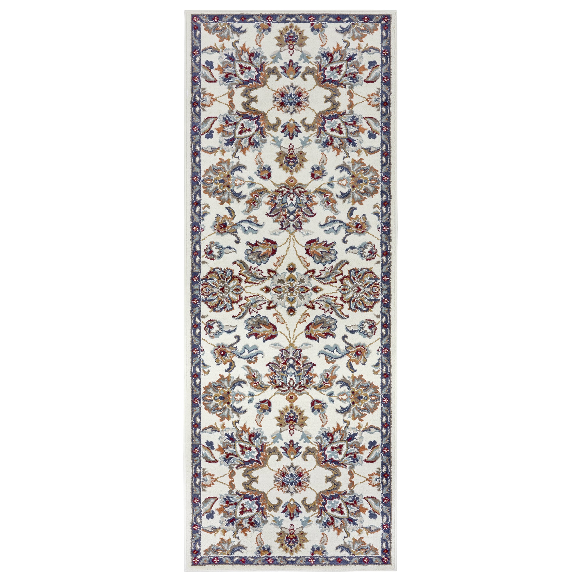 Tapis de couloir Persan motifs Fleuris KASHAN - Crème – STUDIO DECO
