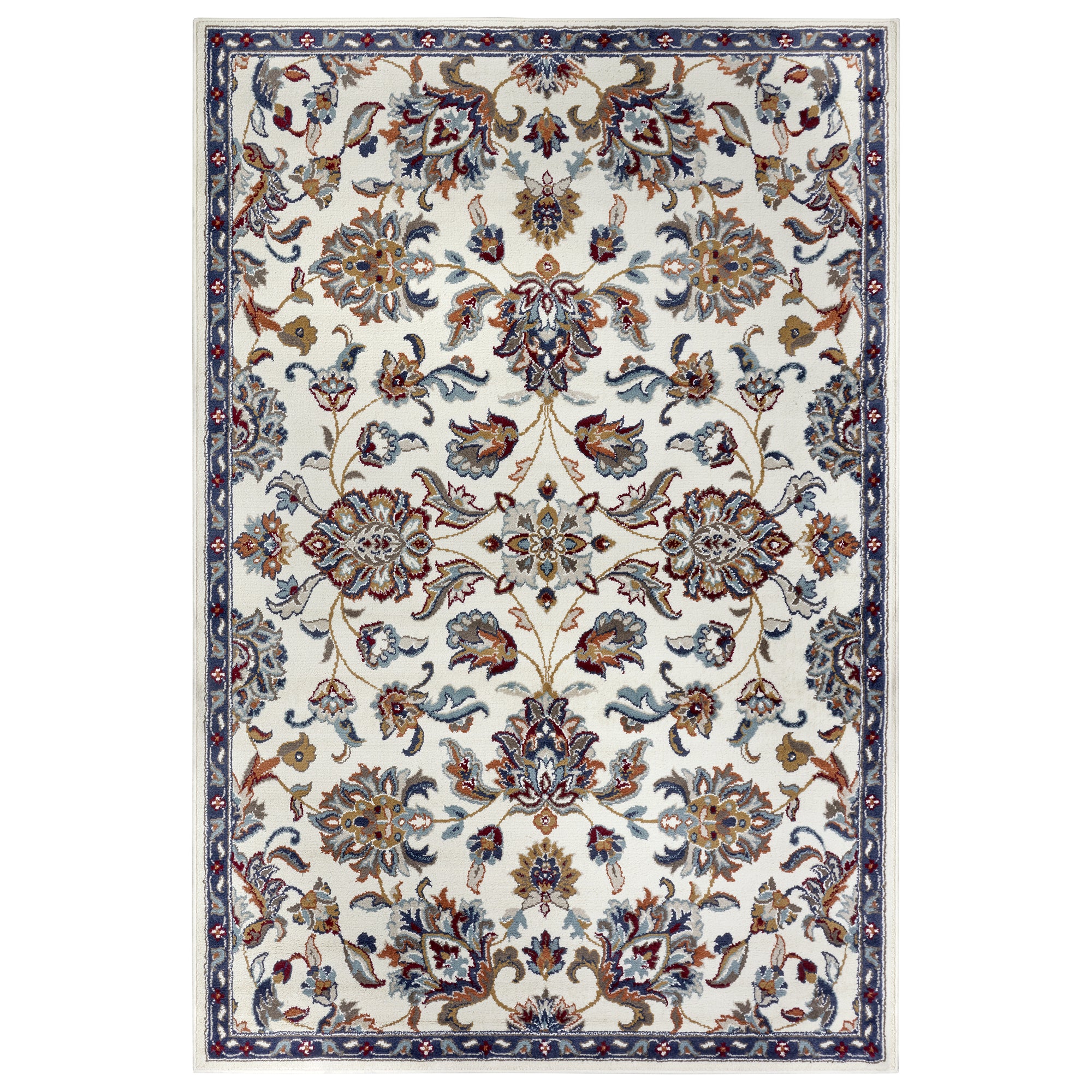 Tapis Persan aux motifs Fleuris KASHAN Crème – STUDIO DECO