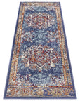 Tapis de couloir style Vintage MADERE - Bleu – STUDIO DECO