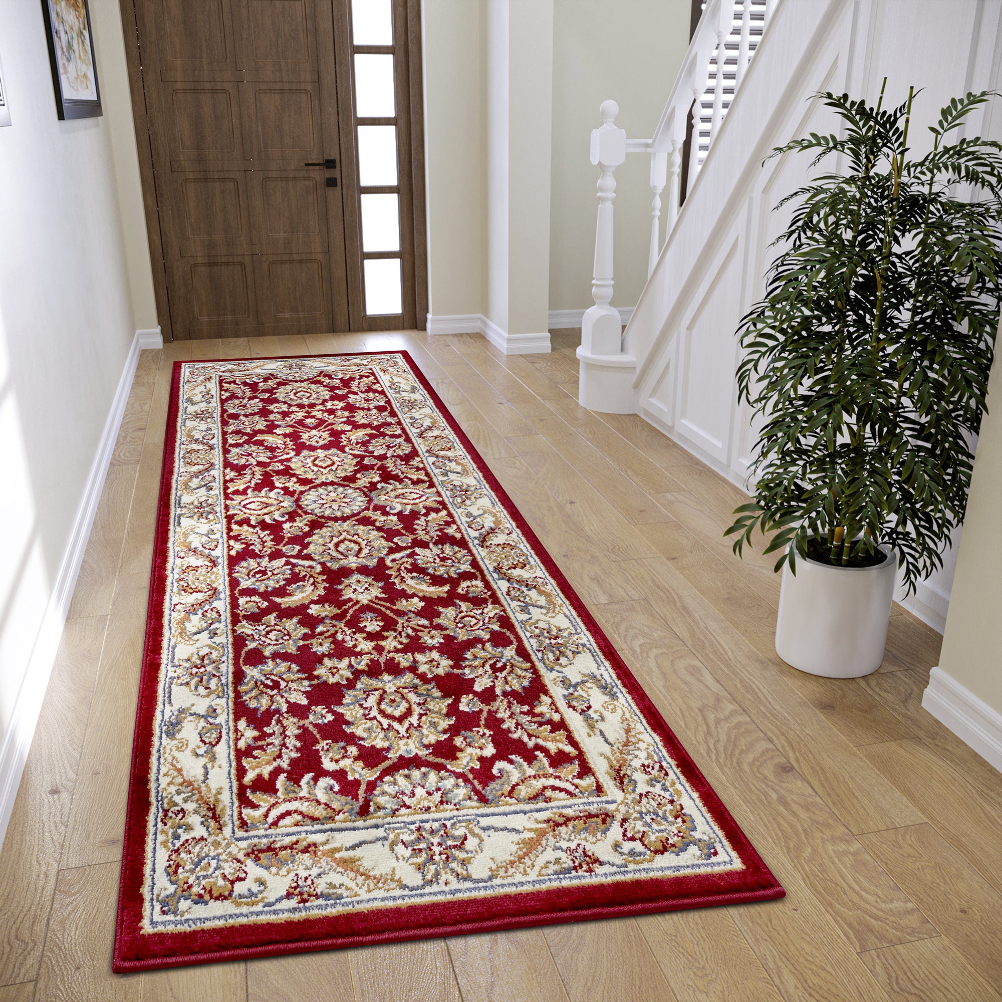 Tapis Persan Classique ADEN Rouge et Crème – STUDIO DECO