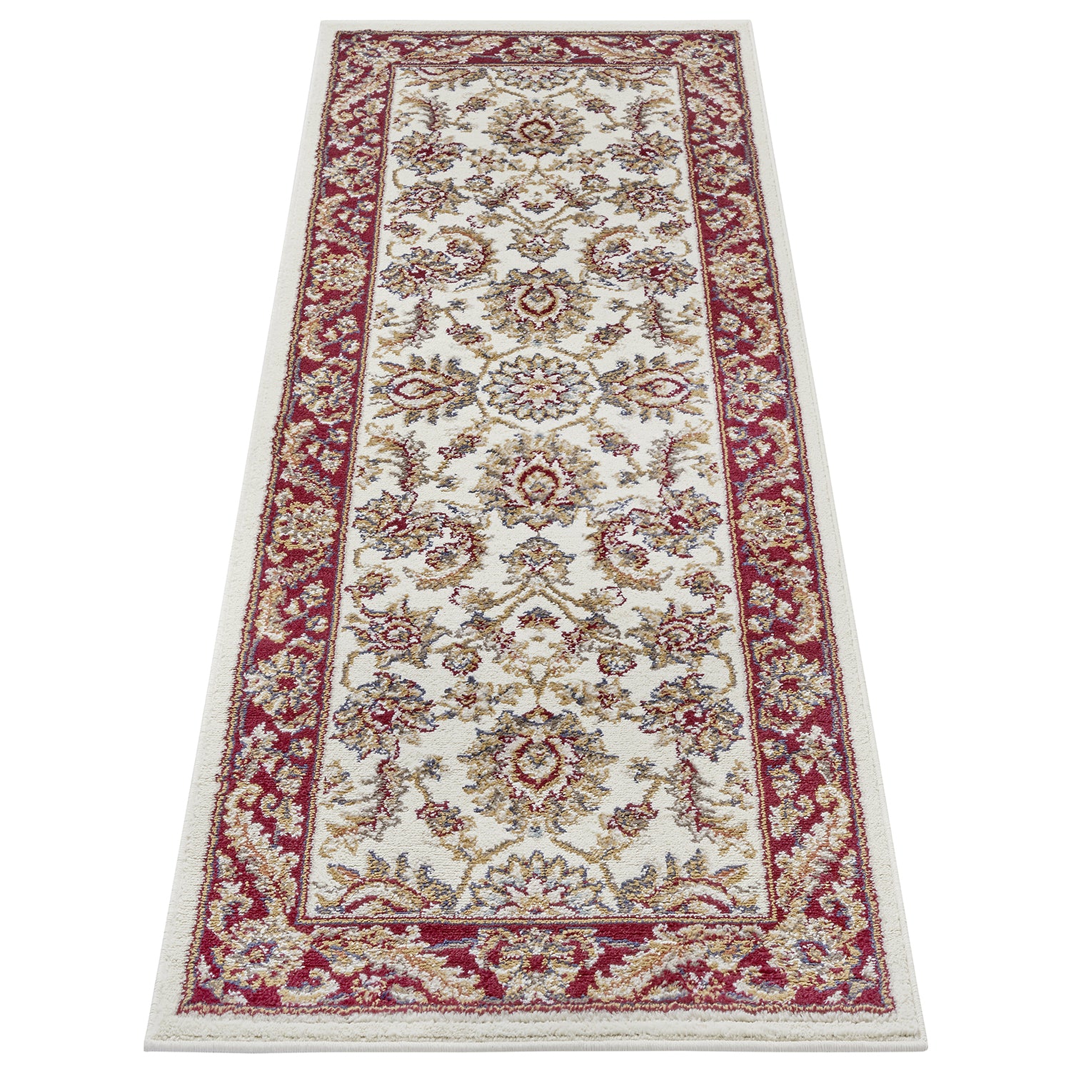 Tapis de Couloir Persan Classique - Crème et Rouge – STUDIO DECO