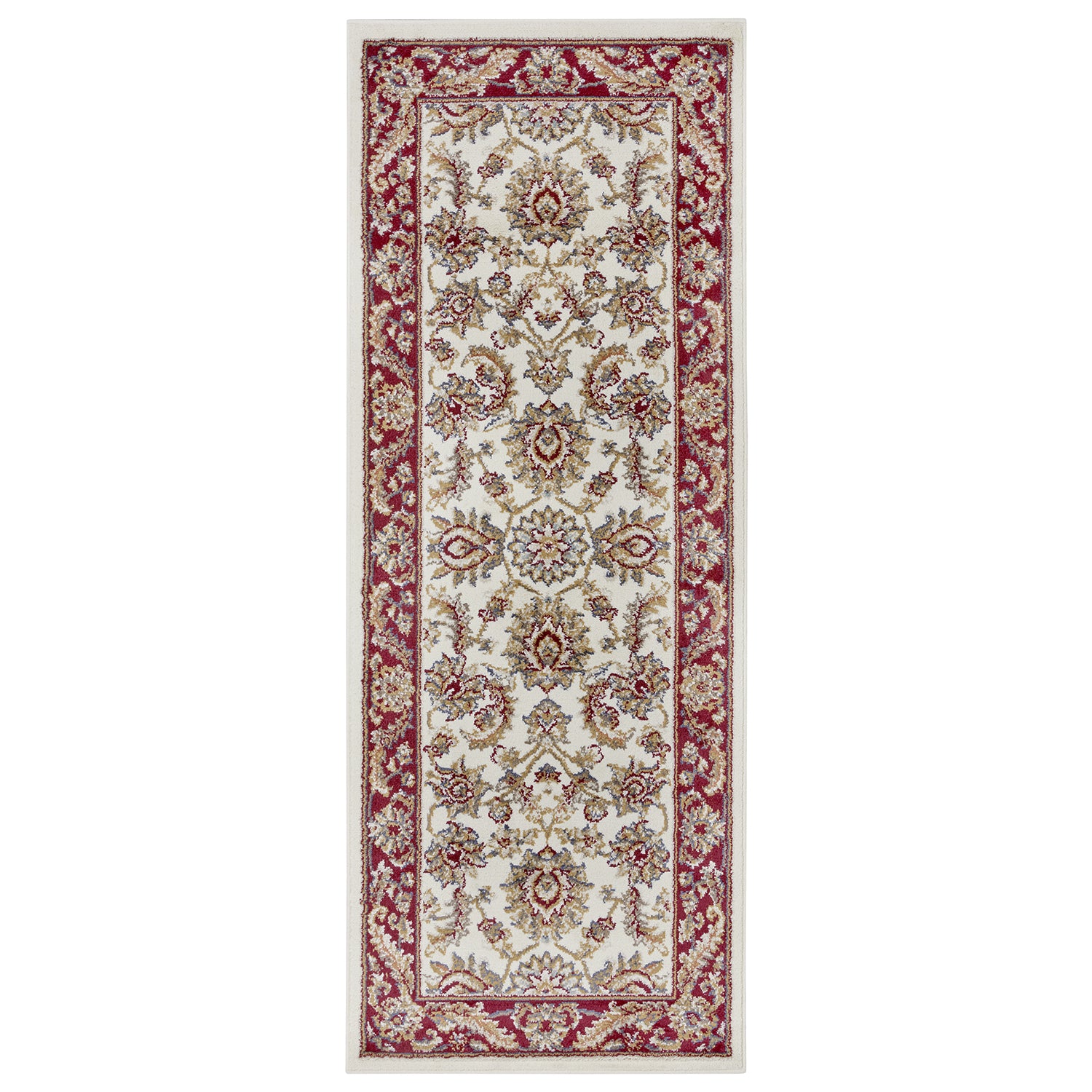 Tapis de Couloir Persan Classique - Crème et Rouge – STUDIO DECO