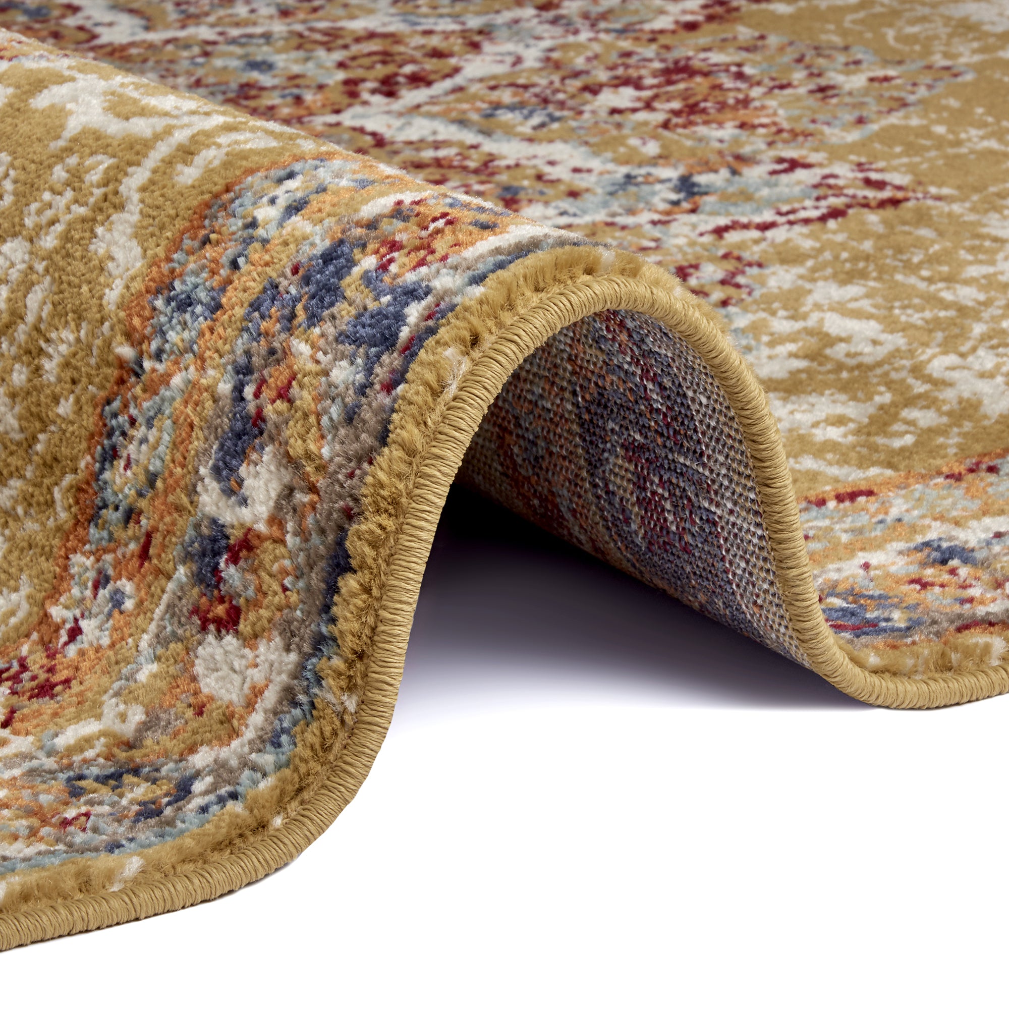 Tapis style Vintage MADERE Doré – STUDIO DECO