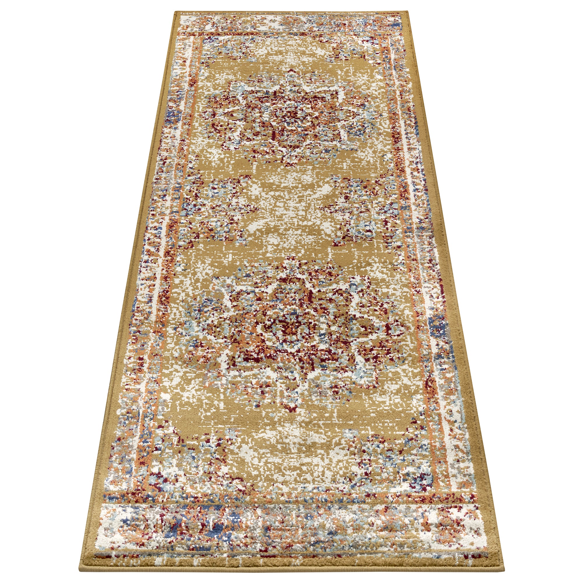 Tapis de couloir style Vintage MADERE - Doré – STUDIO DECO
