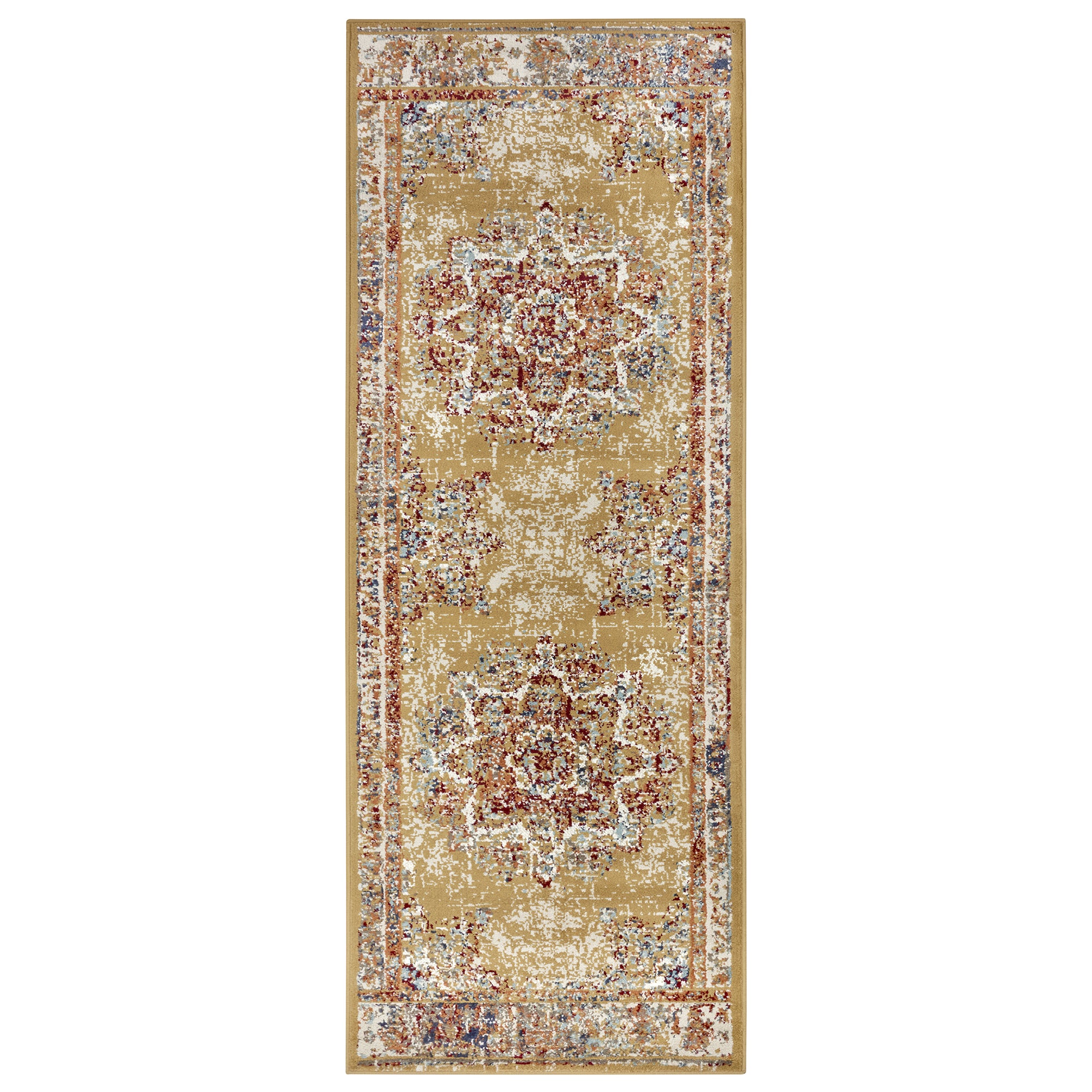 Tapis de couloir style Vintage MADERE - Doré – STUDIO DECO