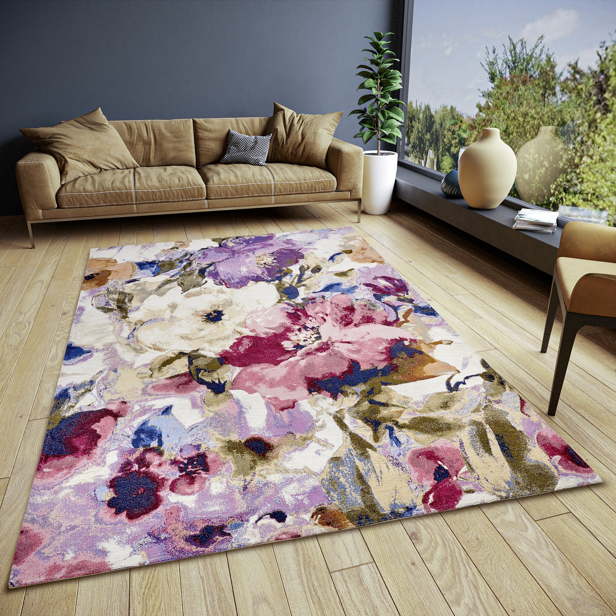 Tapis tissé plat inspiration ART – STUDIO DECO