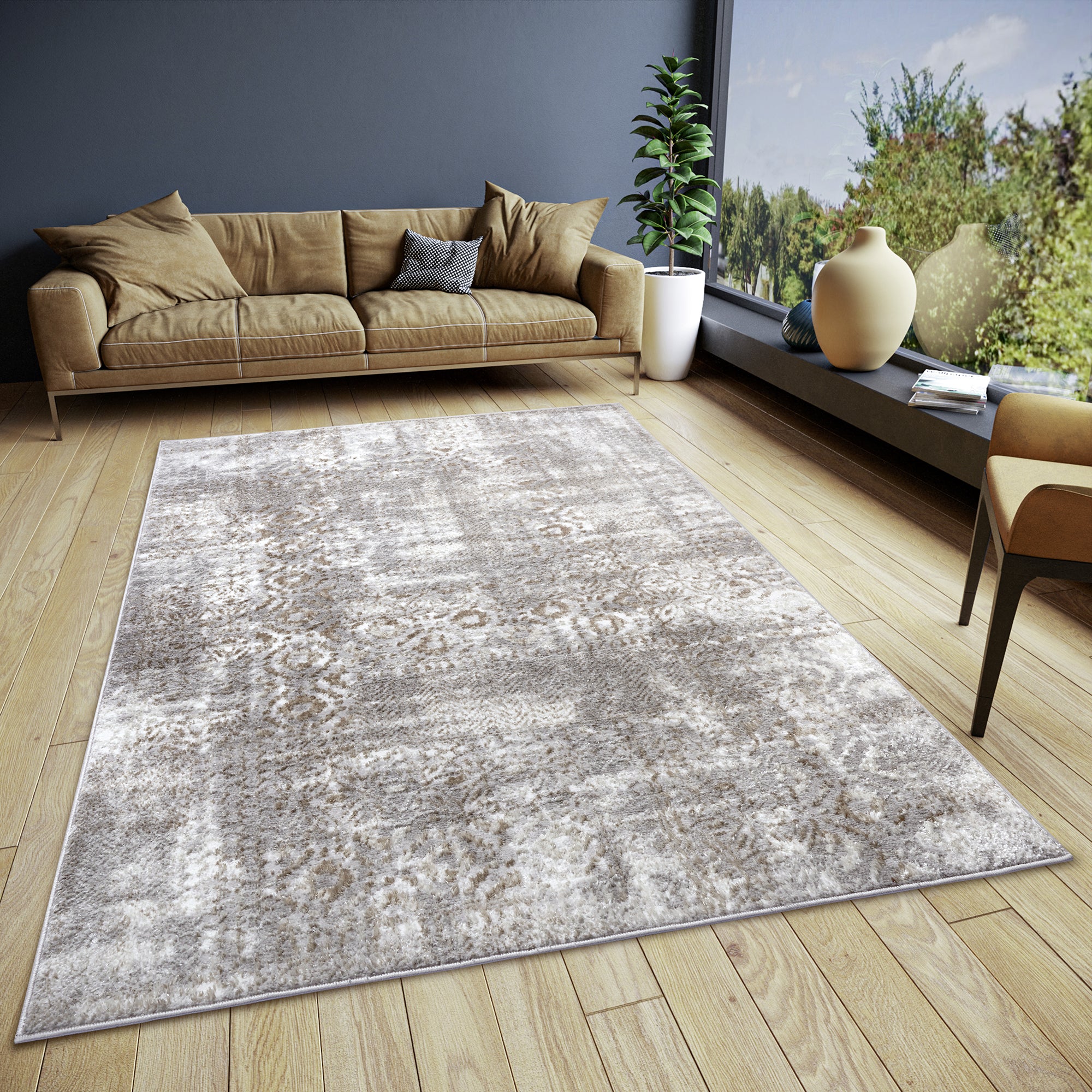 Tapis moderne Abstrait STUDIO Gris Marron – STUDIO DECO