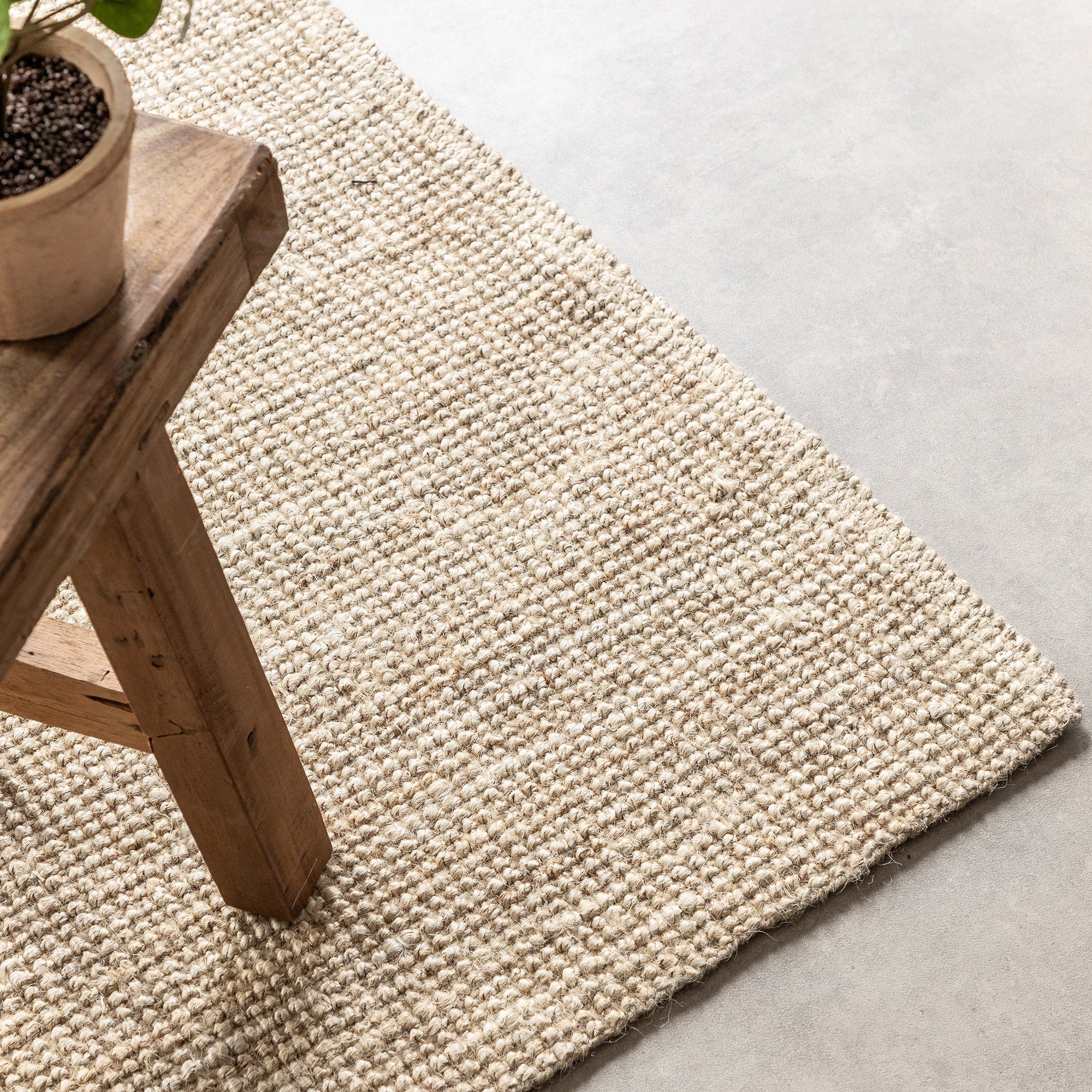 Tapis en Jute Bouclé - Crème – STUDIO DECO