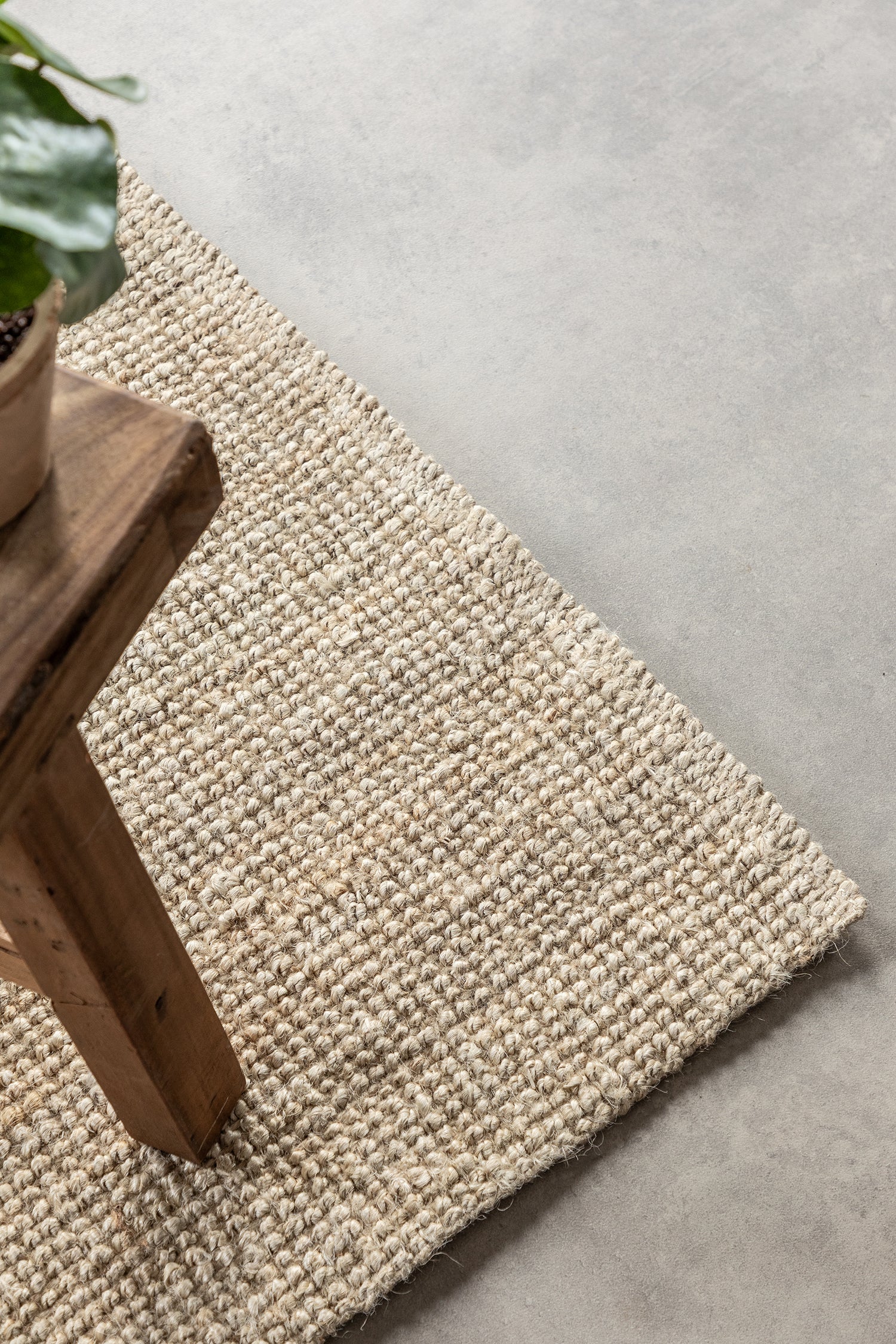 Tapis de Couloir en Jute Bouclé - Crème – STUDIO DECO