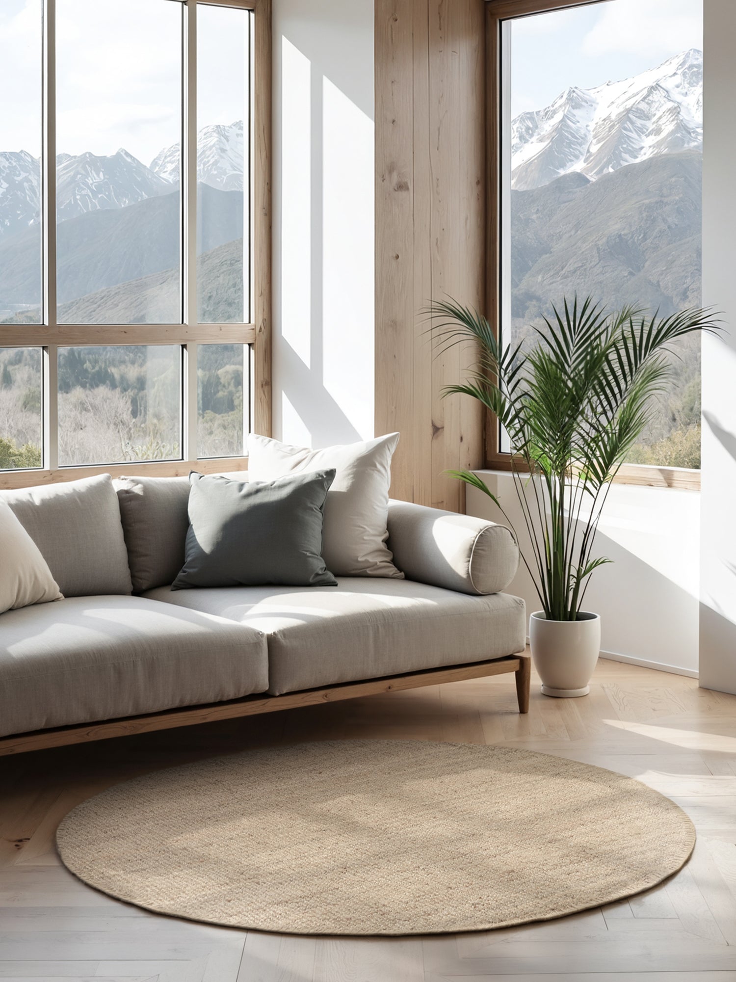 Tapis Rond en Jute Bouclé - Crème – STUDIO DECO