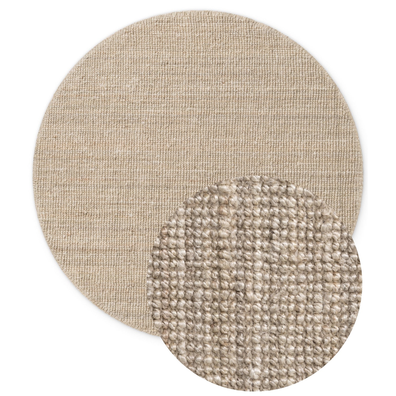 Tapis Rond en Jute Bouclé - Crème – STUDIO DECO