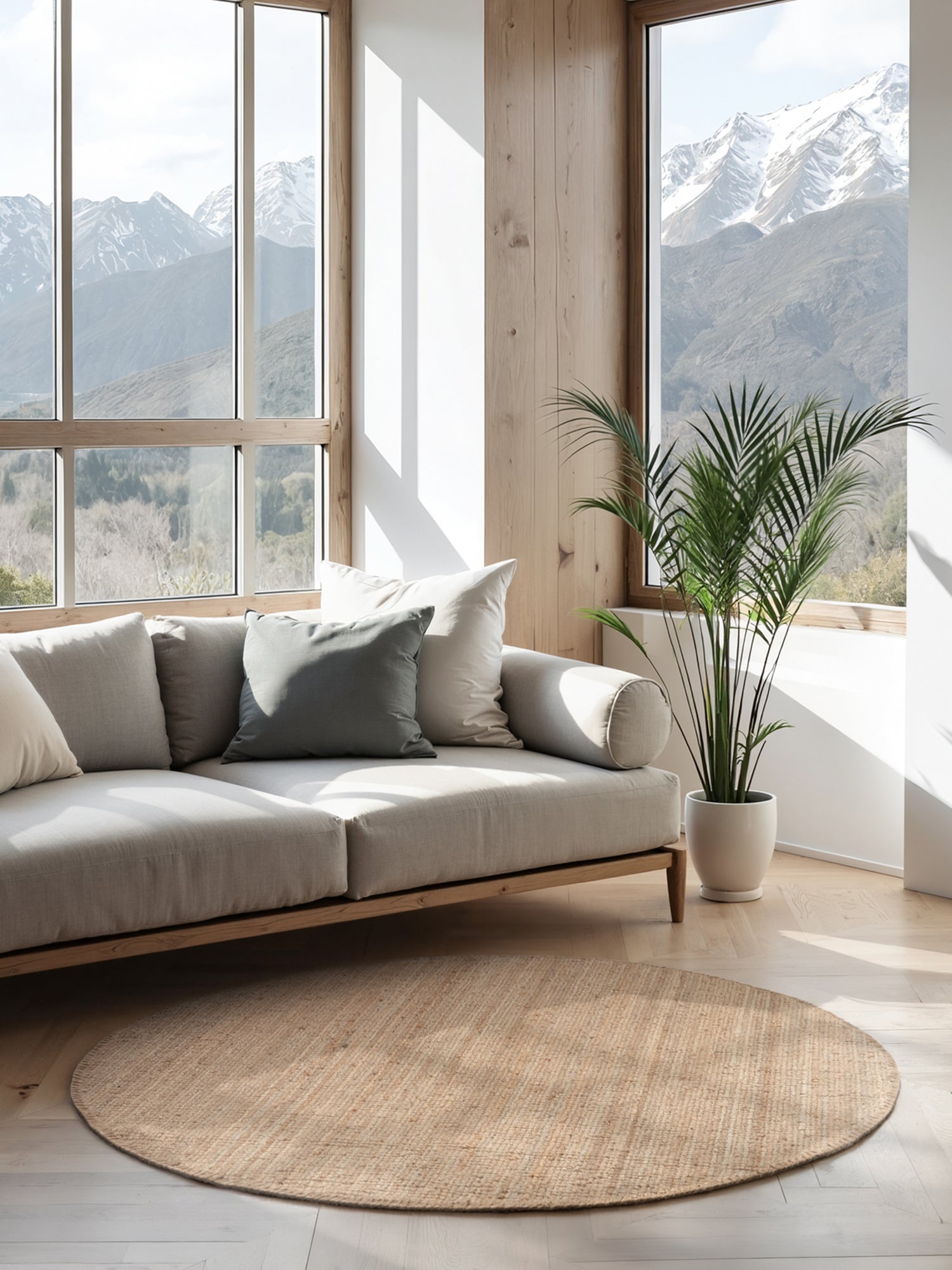 Tapis Rond en Jute Bouclé - Beige – STUDIO DECO